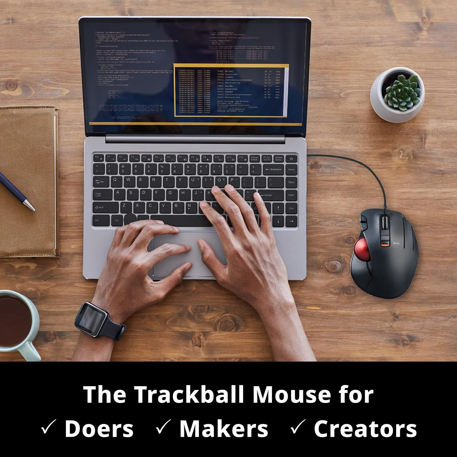 Elecom EX-G Trackball mysz przewodowa, sterowanie kciukiem, 5 przycisków, optyczny czujnik, czerwona, Windows 11, macOS (M-XT2URBK-G)