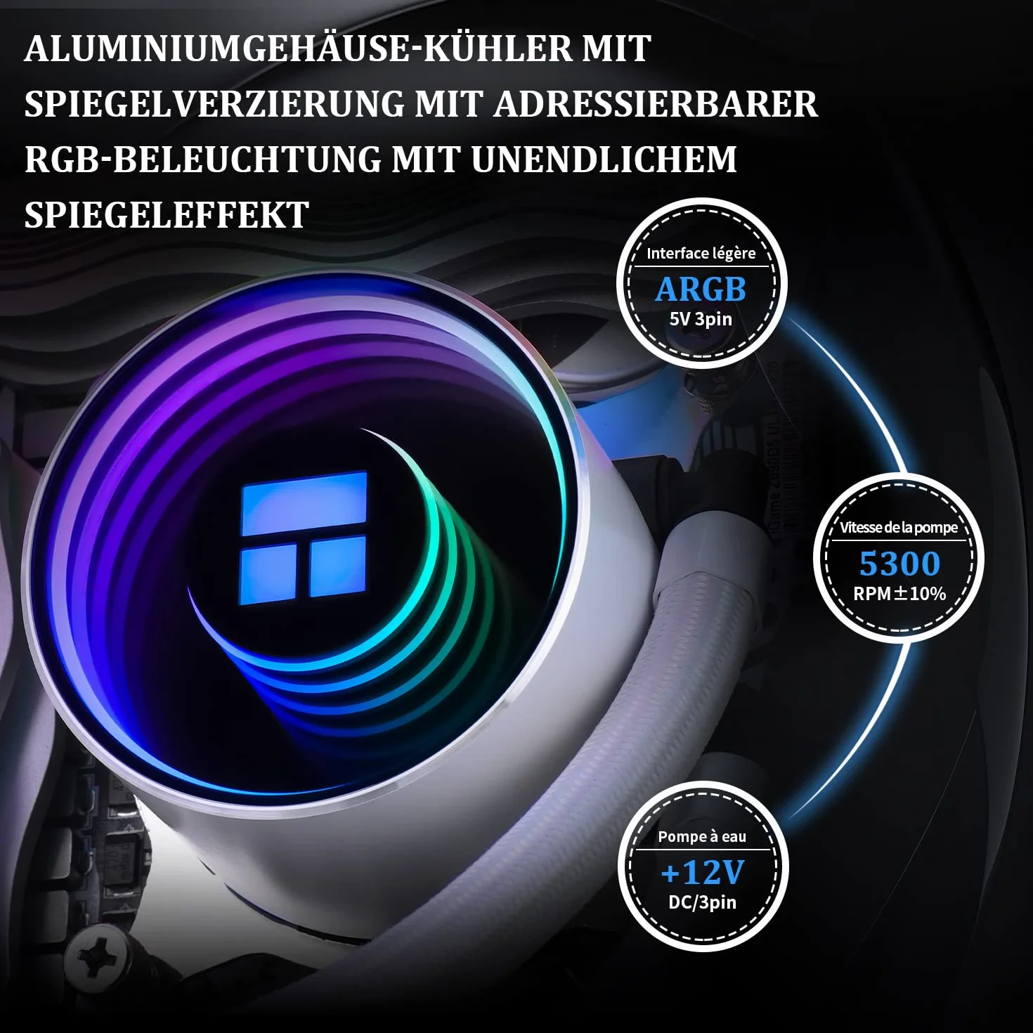 Thermalright Frozen Notte 360 WHITE ARGB V2 chłodzenie wodne CPU,360 specyfikacje chłodzącego procesora,3 wentylatory PWM,360mm aio,odpowiedni do AM4/AM5,Intel LGA1700/115x/1200/1851