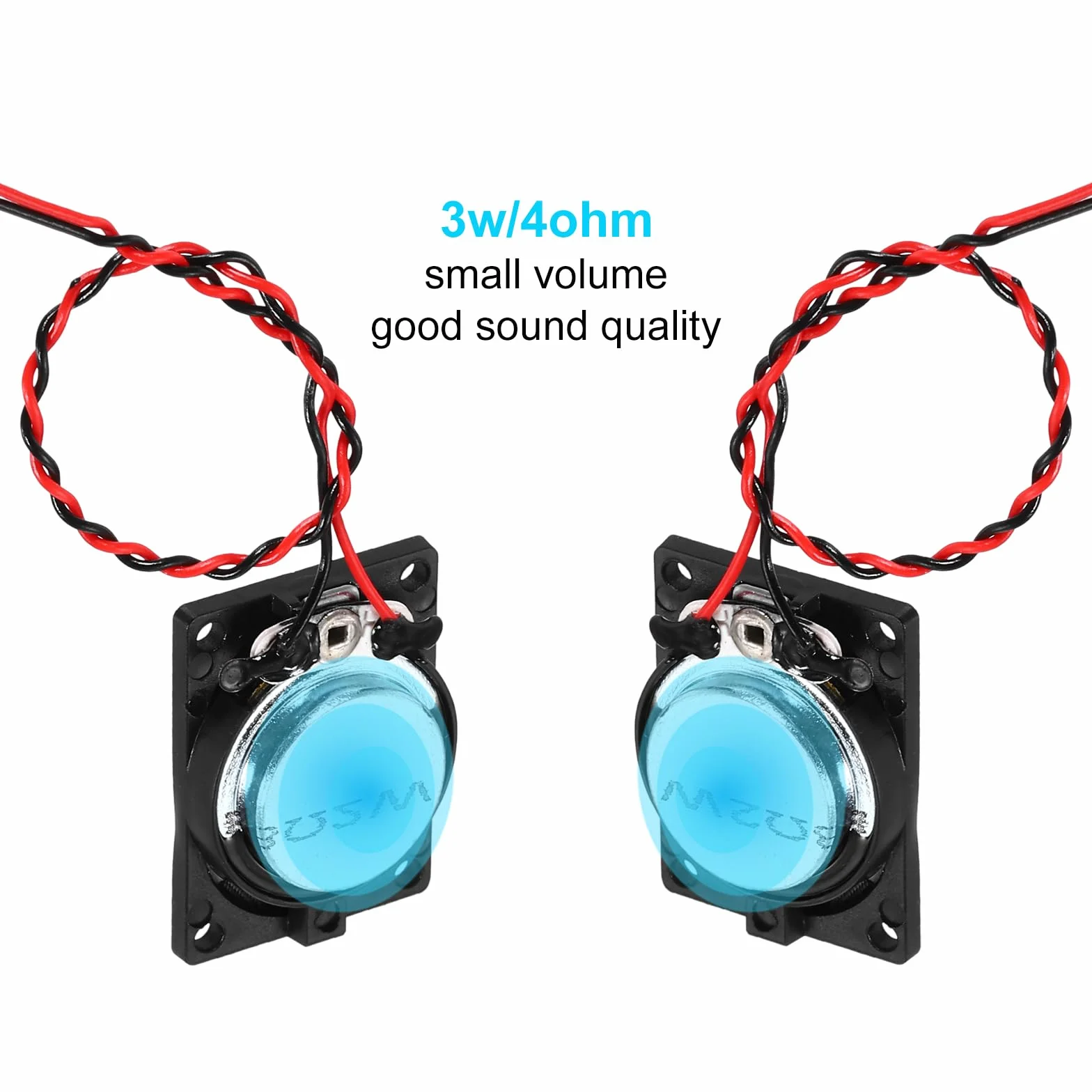 QUARKZMAN 4 szt. 3 W 4 Ohm małe głośniki metalowa obudowa kwadratowy zewnętrzny magnetyczny głośnik do głośników Mini DVD EVD przenośny przenośny multimedialny samochód reklamowy