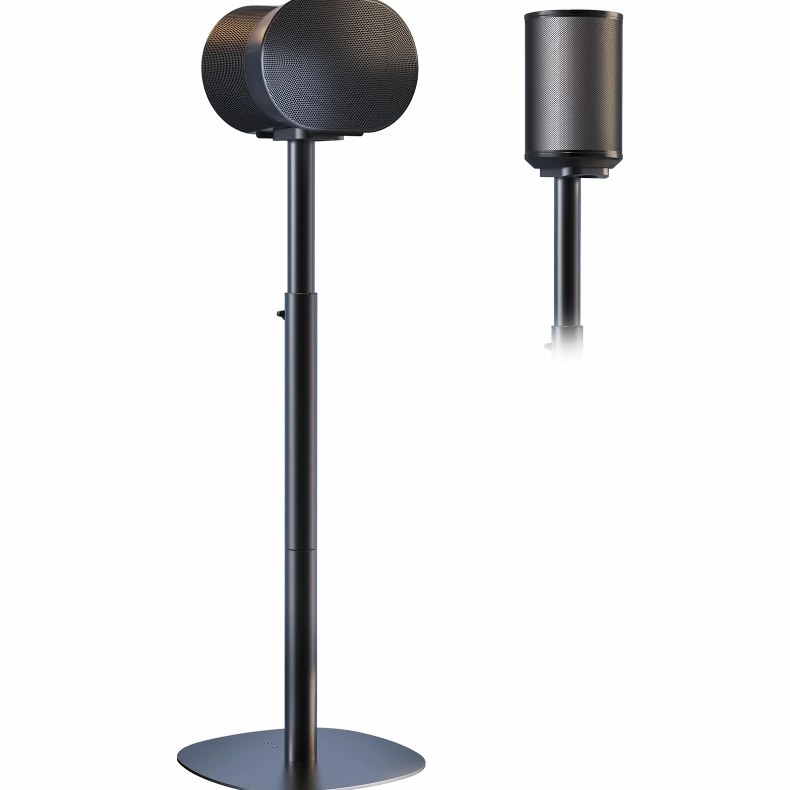Podstawka Pod Głośnik Sonos Era 100 & 300 – Regulowana 74–99 cm, Podstawa Dual-Mount, Zarządzanie Kabli, Max 5 kg, Czarny