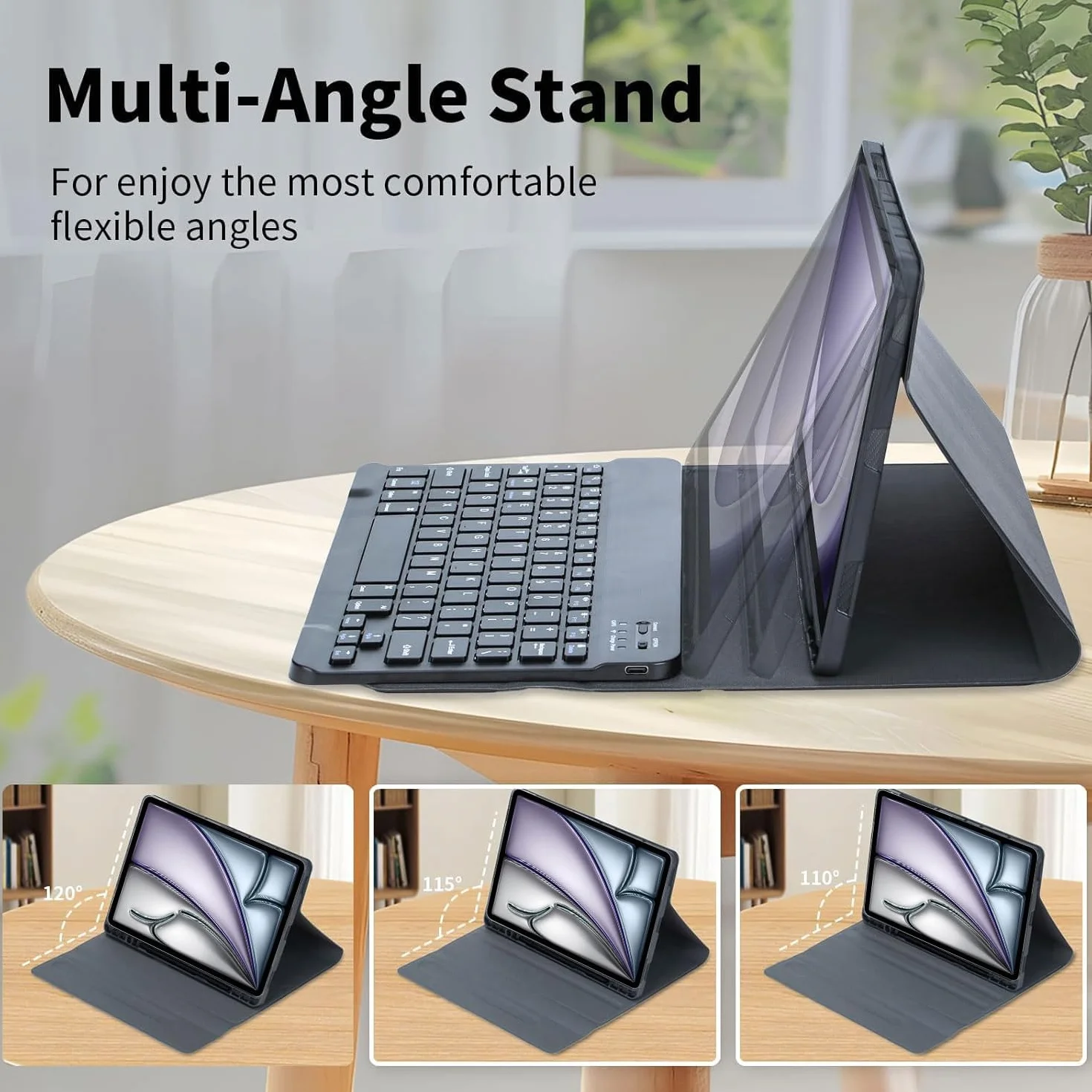 Keyboard Case for iPad Air 11 Cali (7/6 Generacja M3/M2 2025/2024), iPad Air 5/4 Generacja 10,9 Cala, Odłączana Klawiatura Bluetooth, Ultracienkie Etui Z Uchwytem Na Pióro I Myszką,Yellow