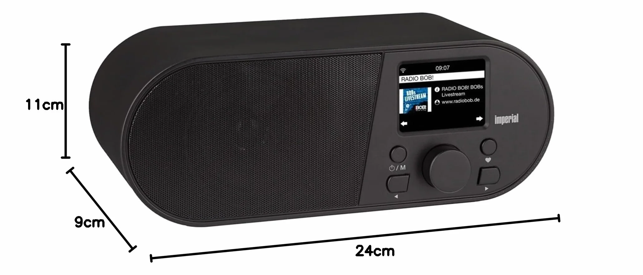 Imperial I105 22-315-00 Radio Internetowe, Czarny, 2.4 Cala
