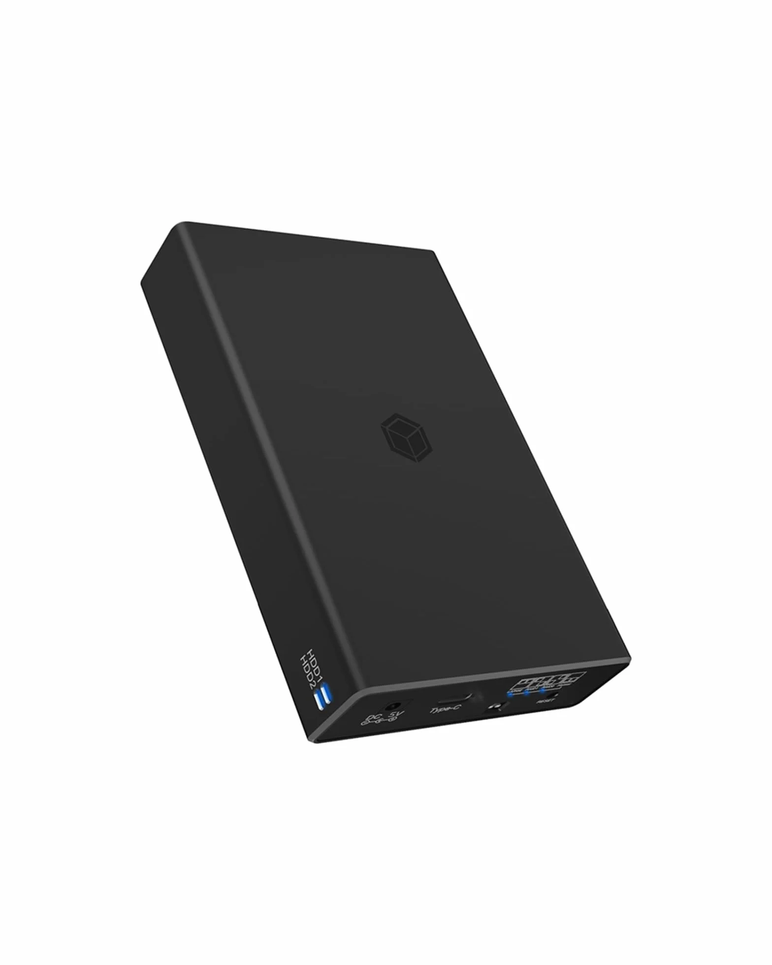 ICY Box Obudowa RAID do 2X 2,5 cala SSD i HDD, USB-C & USB-A, USB 3.1 Gen2 (10 Gbit/s), aluminium, czarna, IB-RD2253-C31