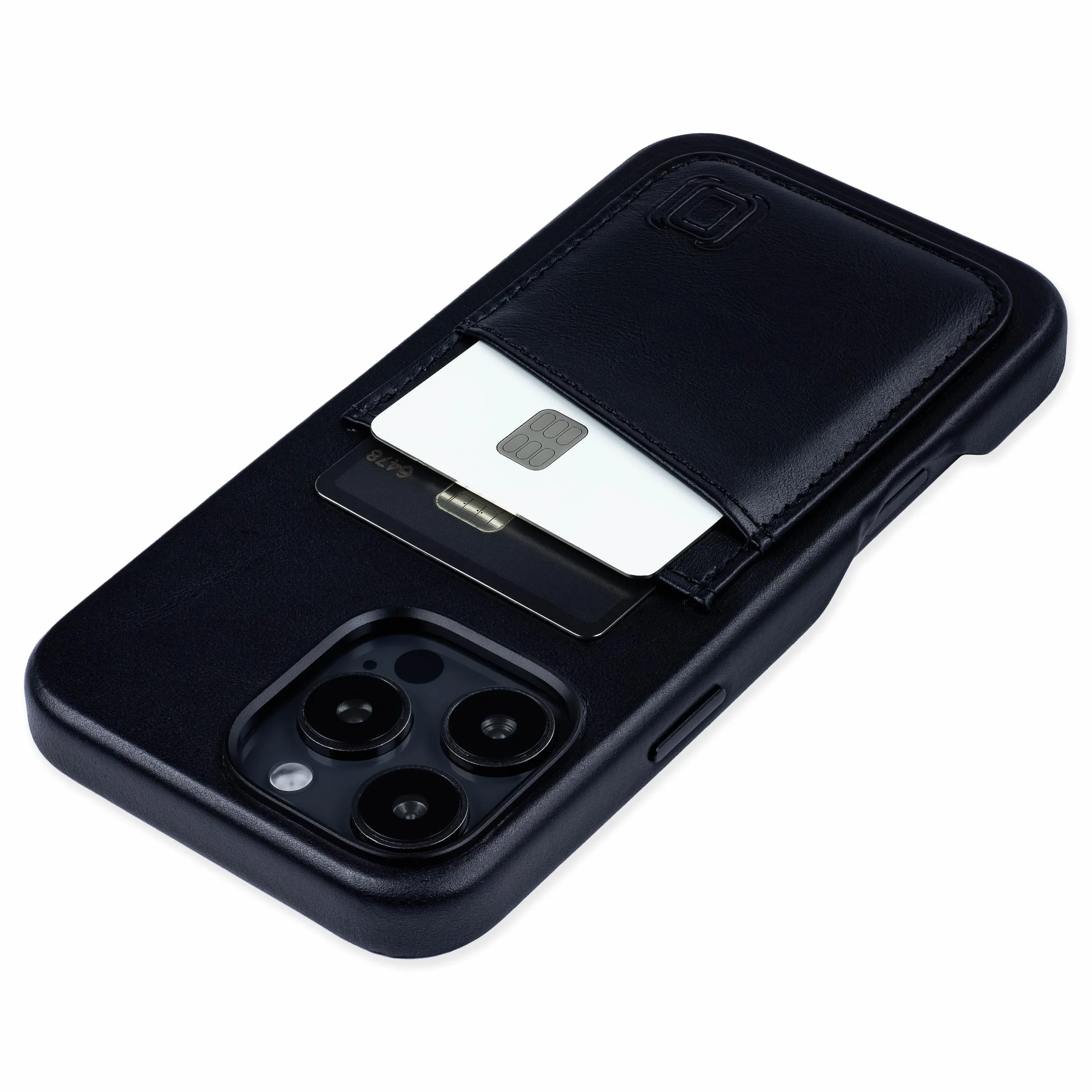 Dockem Etui ze Skóry Naturalnej V2 do iPhone 16 Pro Max z Wycięciem na Sterowanie Kamerą, Wbudowaną Metalową Płytką, Wszytym Portfelem z 2 Przegródkami na Karty Kredytowe (Czarny, M2GL)