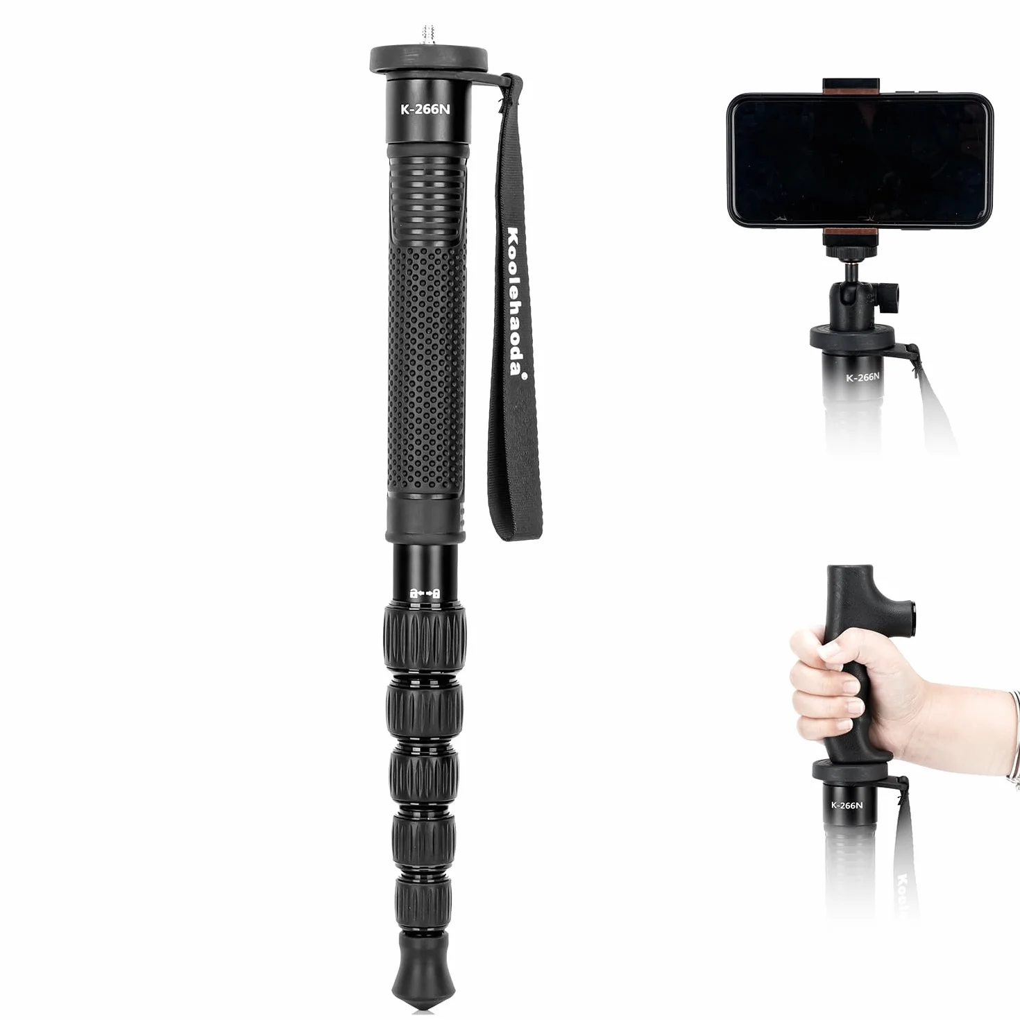 Koolehaoda Aluminiowy Monopod Składany 43 cm Statyw Fotograficzny do Aparatu
