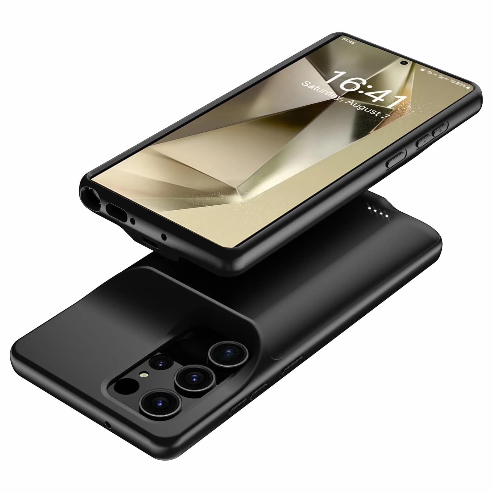 Etui na baterie 10000mAh do Samsung Galaxy S24 Ultra ładowalna obudowa ładująca, przenośna obudowa baterii do Samsung Galaxy S24 Ultra 5G czarna obudowa zasilania