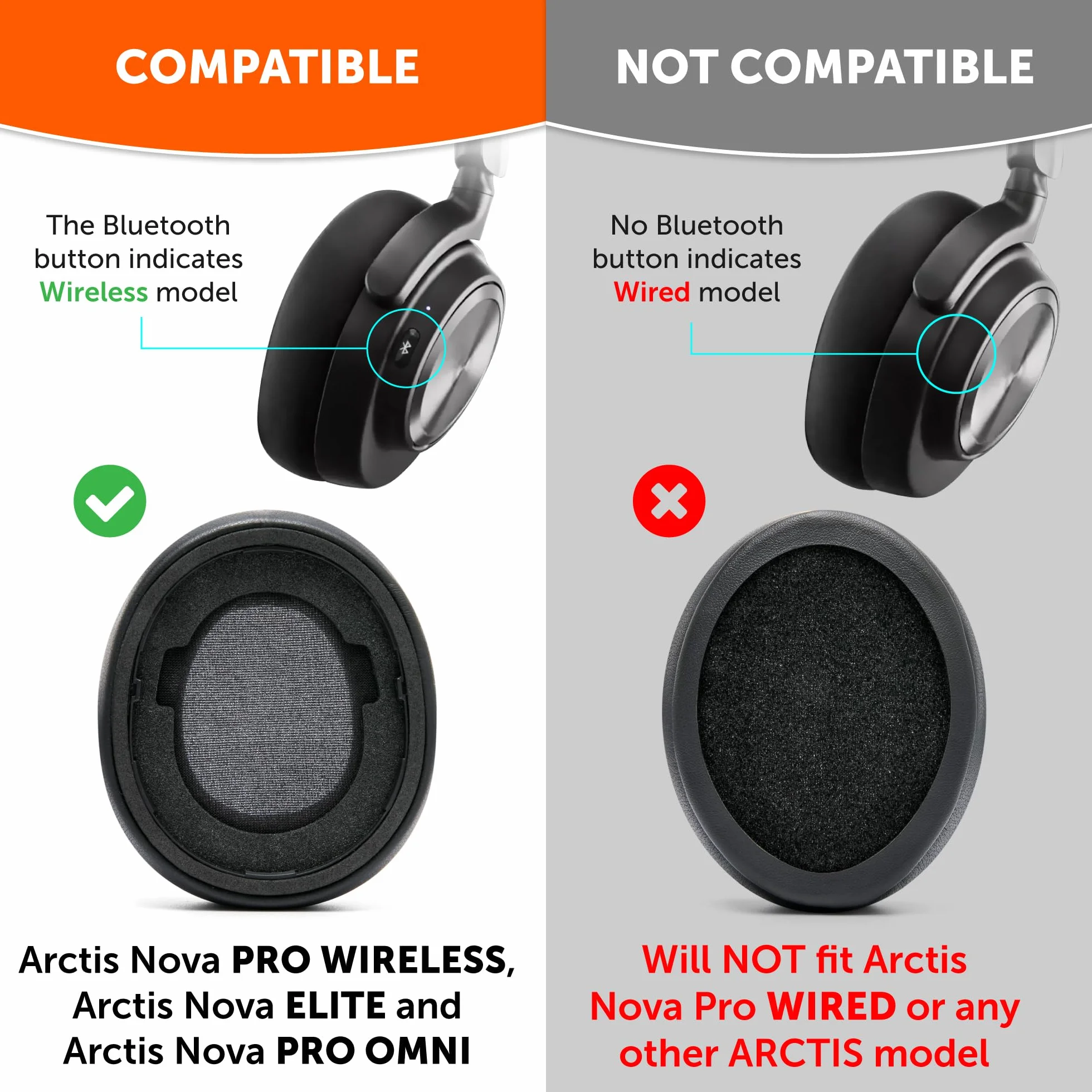 WC Modkit V2 Nova Pro Wireless żelowe nauszniki szeroki pałąk płytki boczne do słuchawek Arctis Nova Pro Wireless Pro Omni Elite Wicked Cushions 90's White