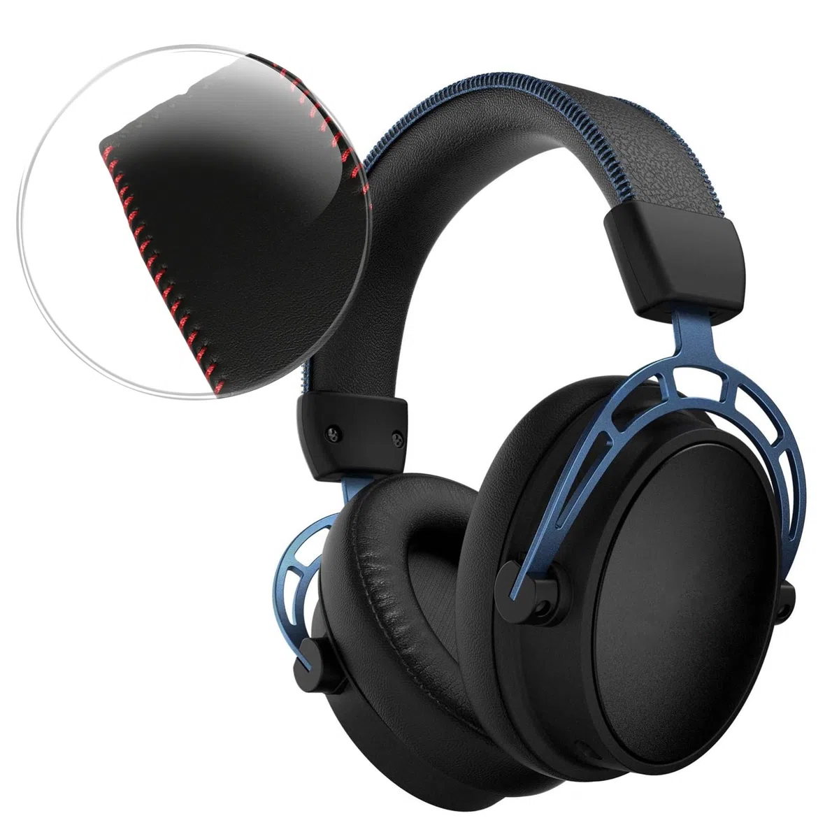kwmobile Poduszka do opaski na głowę kompatybilna z Kingston HyperX Cloud Alpha - poduszka do słuchawek z poliuretanu - czarna