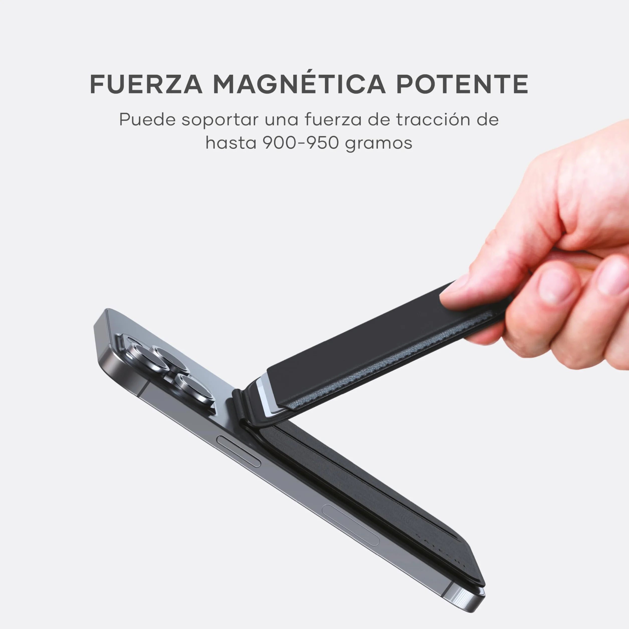 SATECHI MagSafe Portfel, Magnetyczny Uchwyt na Karty I Stojak Do iPhone, Portfel Z 4 Przegródkami na Karty I Nfc, Do Wszystkich Modeli iPhone 17 16 15 Do 12, Materiał Premium (PU) – Czarny