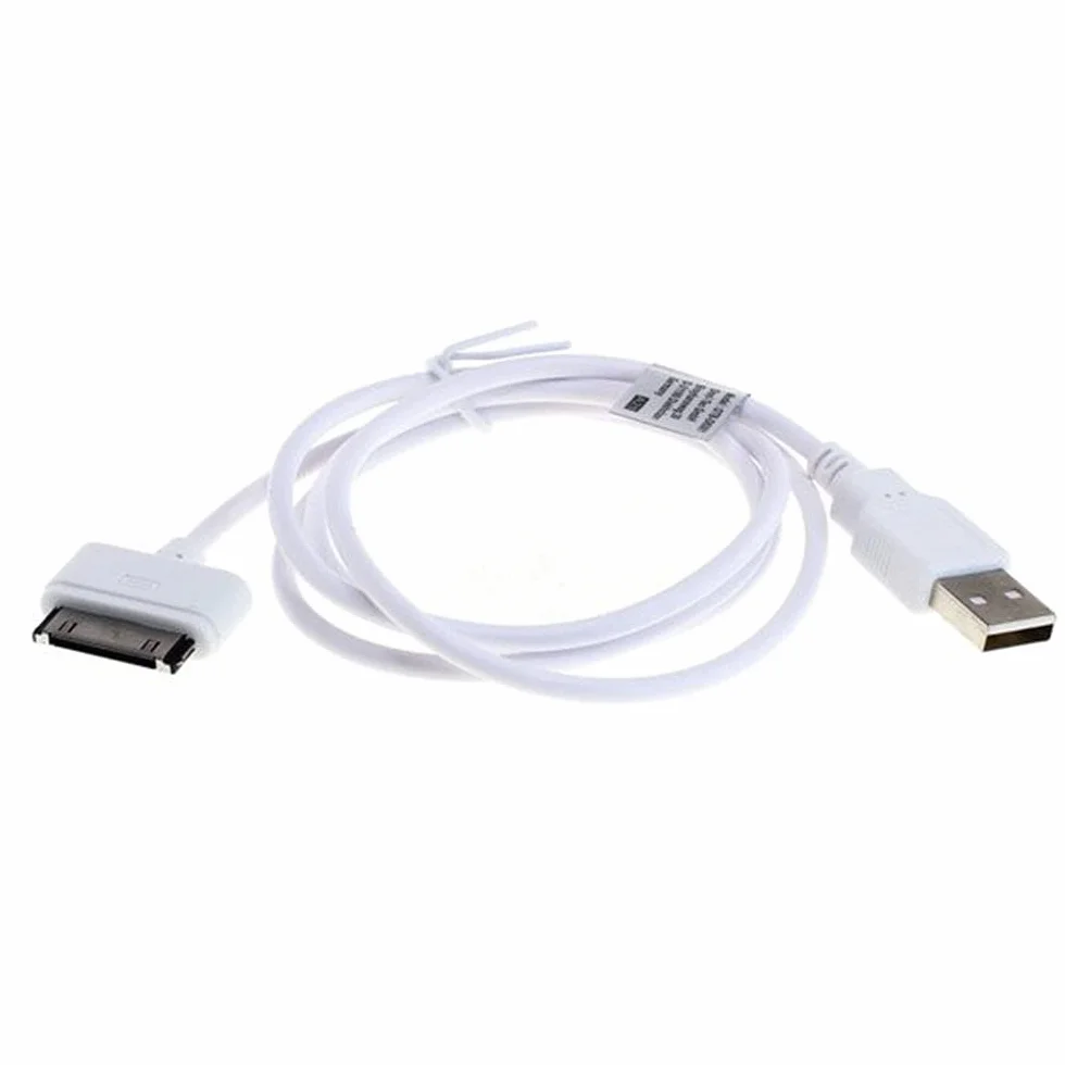 subtel Kabel do ładowania 30-stykowy złącze dokujące do USB A 2.0 Kabel do transmisji danych kompatybilny z Apple iPod Mini, Nano i Touch - MA591G (1-6 Gen, 1-4 gen) - 1 m biały
