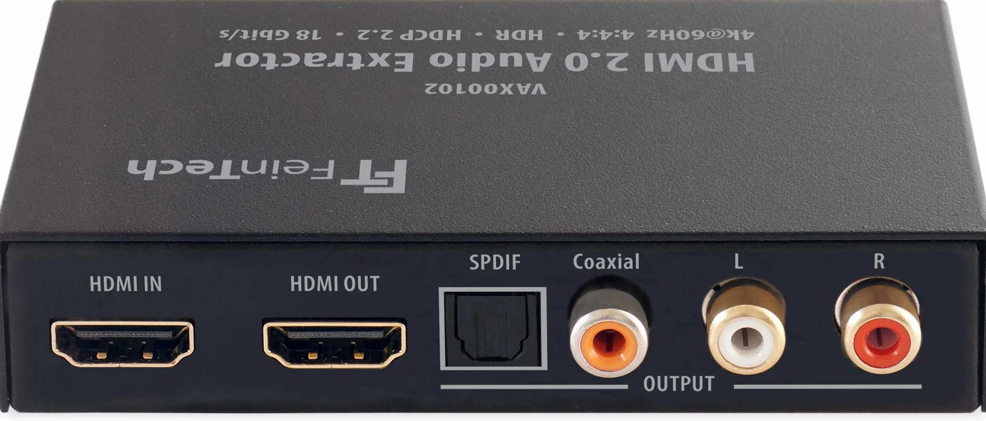 FeinTech VAX00102 HDMI 2.0 Audio Extractor, ARC 4K HDR, czarny