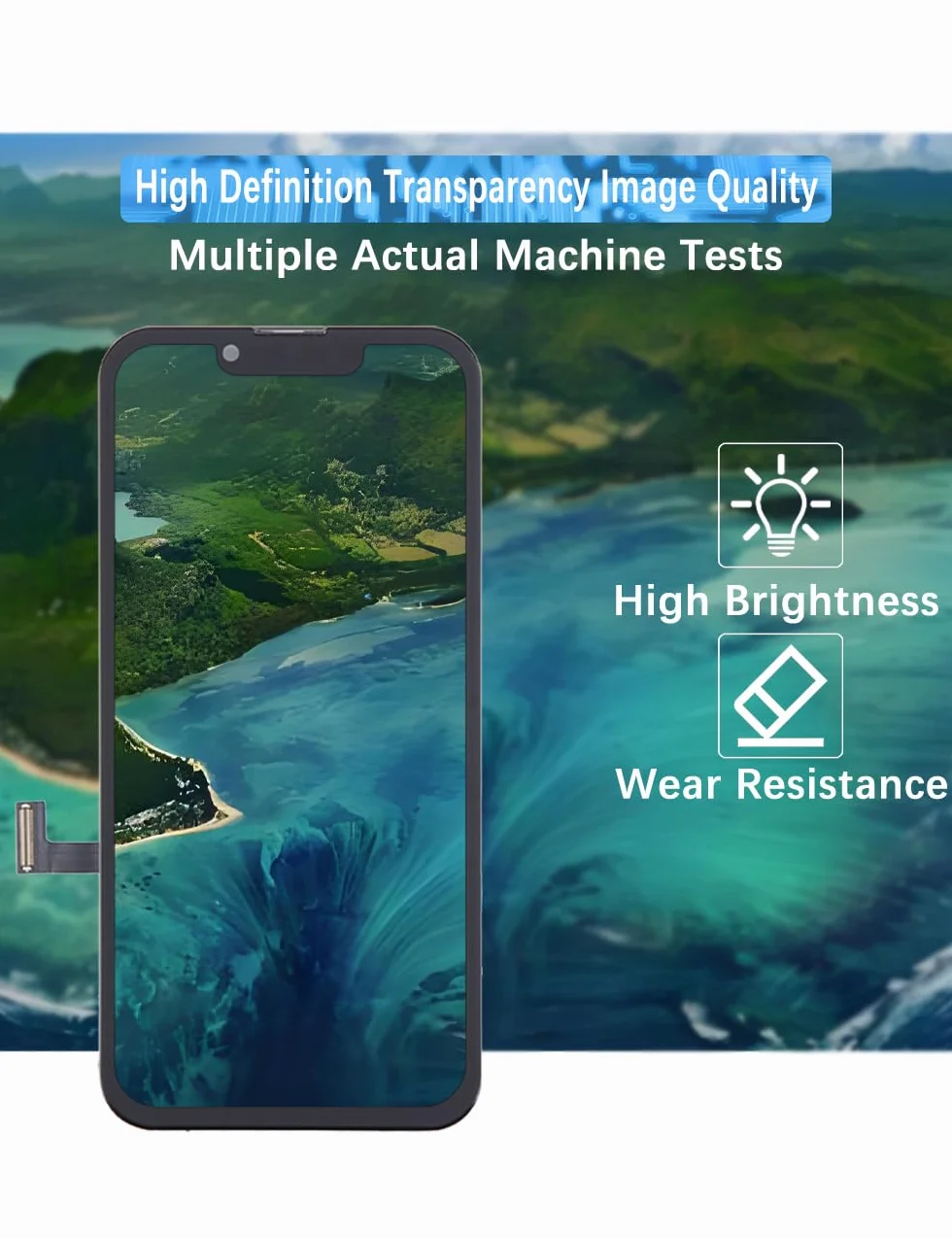 H&LYCYJ Wyświetlacz do iPhone 13 Mini A2628 A2481 A2626 ekran LCD zamiennik ekranu 3D Touch Full HD ekran dotykowy ID digitizer ramka montażowa, wodoodporna adhesive, zestawy naprawcze