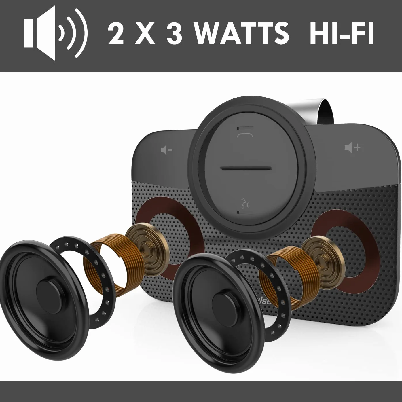 Zestaw głośnomówiący B-PRO 2B Bluetooth z lampką i automatycznym połączeniem, do bezpiecznych i legalnych rozmów telefonicznych podczas jazdy
