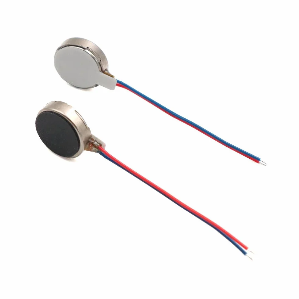 GERUI 10 szt. 10 x 2,7 mm DC 3 V 80 mA mini silniki wibracyjne 11000 RPM 1027 płaska moneta typ przycisku Micro DC silnik wibracyjny do telefonu komórkowego i pagera