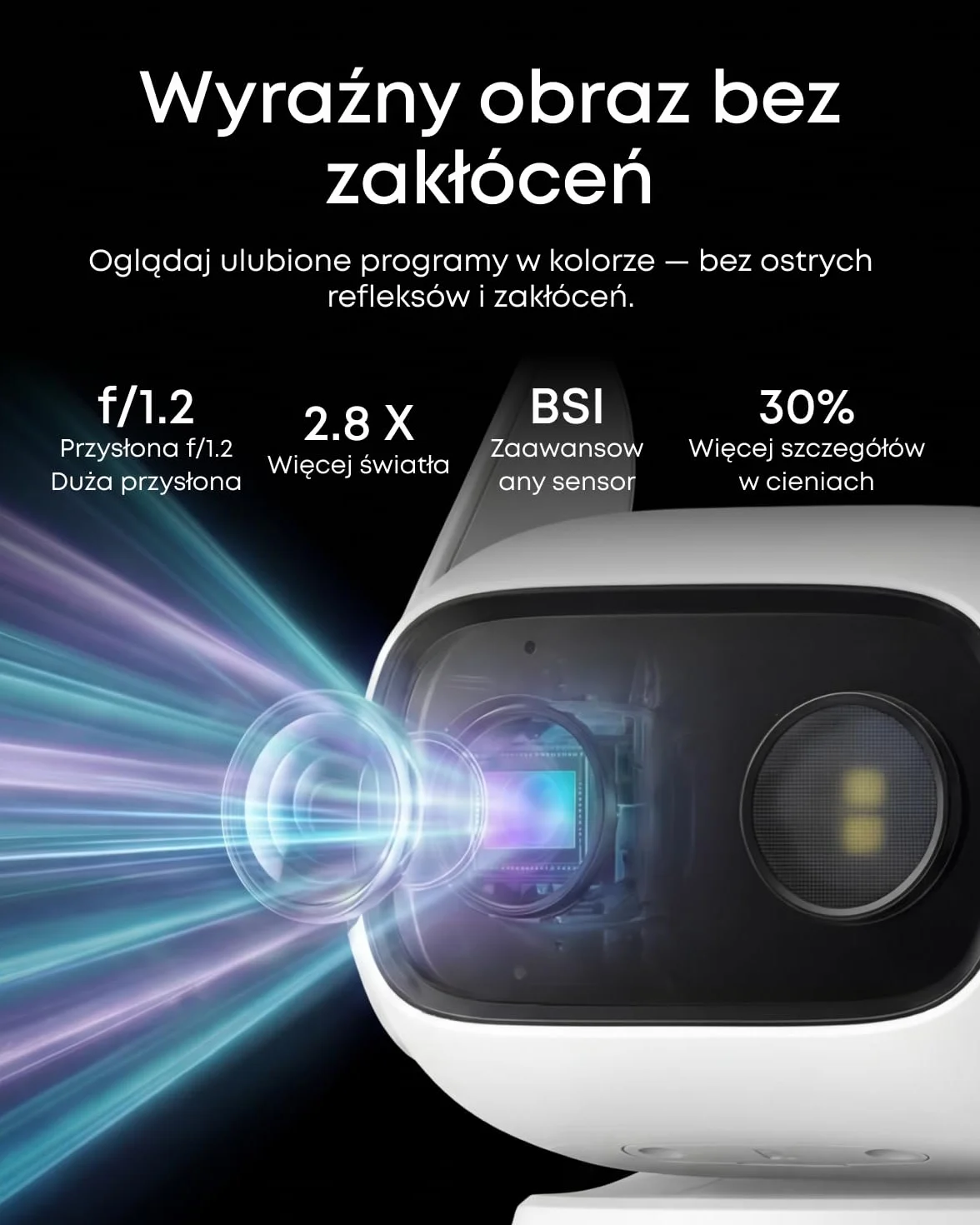 eufy C31 Kamera Przewodowa, 360° Obracanie i Pochylanie, Wewnątrz/Zewnątrz, Kolorowy Tryb Nocny, Pamięć Lokalna