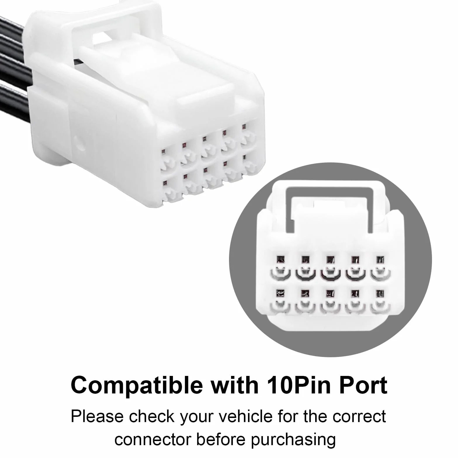 Mazda Dashcam Power Adapter 10 Pin Model A for CX3 CX5 CX9 CX30 CX50 MX30 Auto-Dimming Rearview Mirror