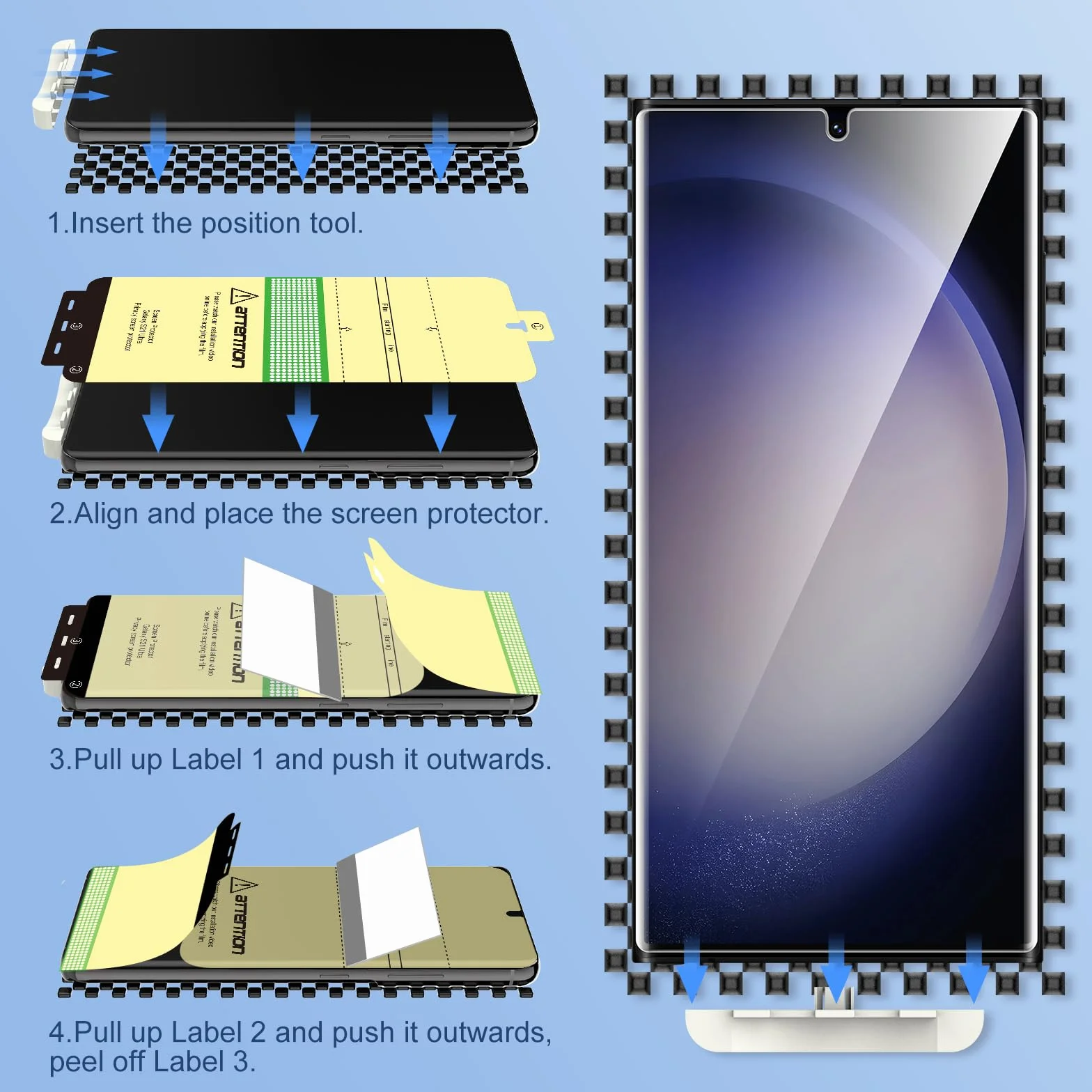 LK [3-pak ochraniacz ekranu do Galaxy S23 Ultra