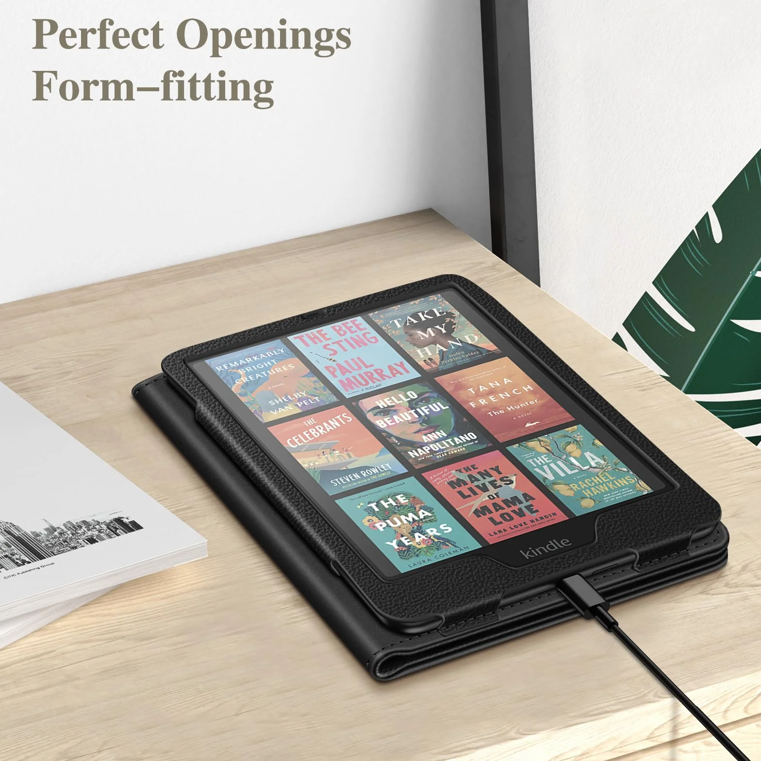 Fintie Etui kompatybilny z 7" Kindle Paperwhite (12. Generacja，2024) i Kindle Colorsoft Signature Edition (1. Generacja), Etui z Paskiem na Rękę i Automatycznego Uśpienia/Wybudzenia, Czarny