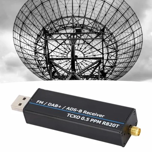 Odbiornik RTL SDR, Chipset RTL2832U R820T2, 0.5 PPM TCXO, 100 kHz-1766 MHz, Bezpośrednie Próbkowanie, Stop Aluminium, Połączenie USB, z Antenami