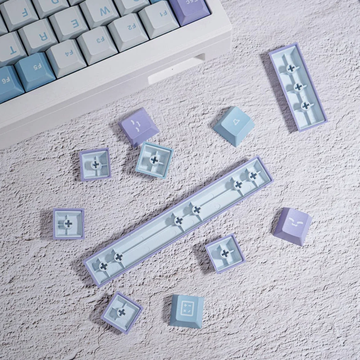 Double Shot Keycaps Cherry Profile Illusion zestaw nasadek klawiszy do przełączników Cherry MX 60% 65% 95% ISO/ANSI klawiatura mechaniczna