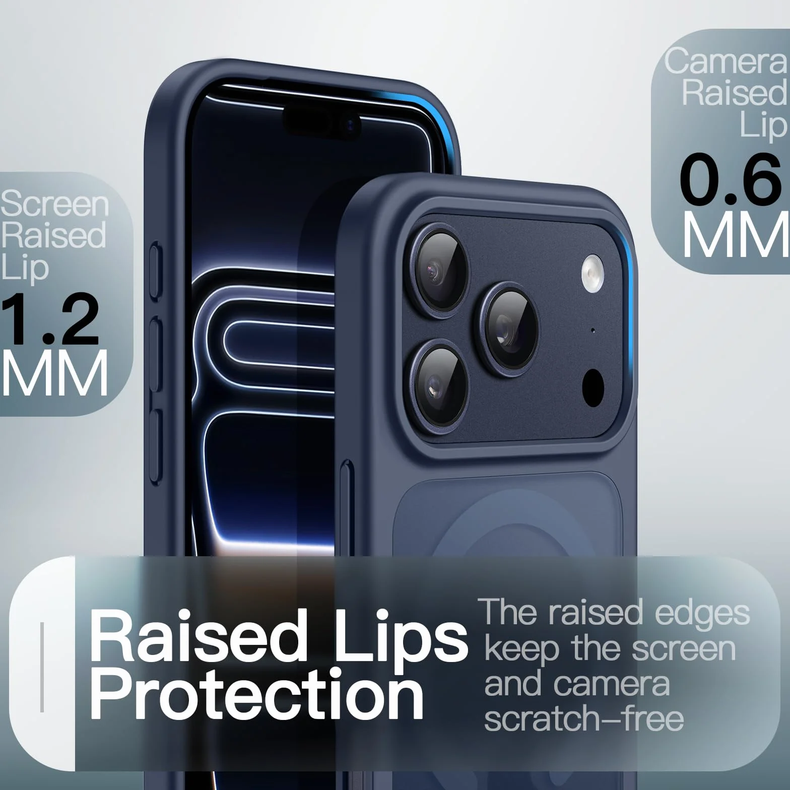 JETech Etui Magnetyczne dla iPhone 17 Pro Max 6,9 Cala Kompatybilne z MagSafe, Półprzezroczysty Matowe Tył Szczupły Minimalistyczne Odporne na Wstrząsy Osłona Telefon (Ciemnoniebieski)