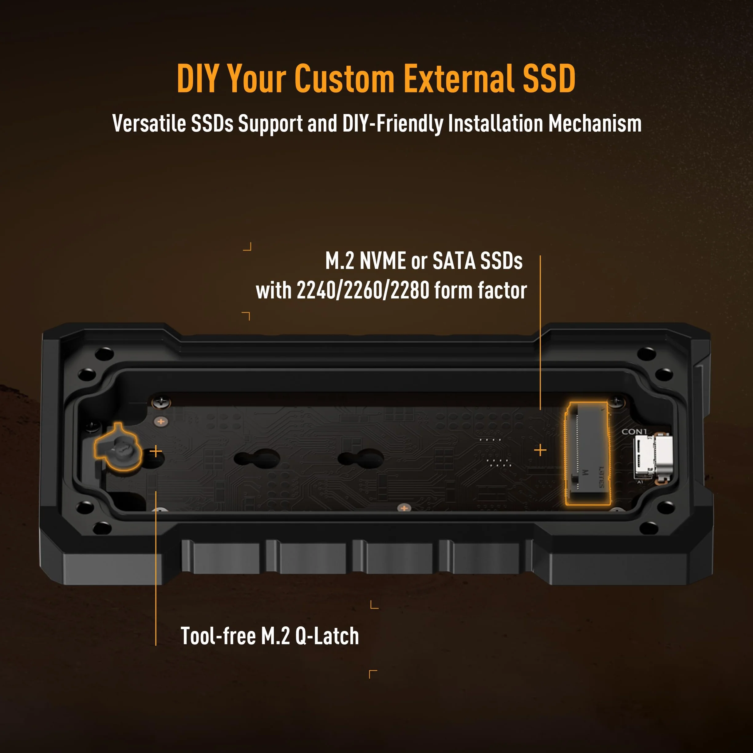 Boitier SSD ASUS TUF Gaming A2/BLK/G/AS//ESD-T1W//M.2 NVMe EXTERNE