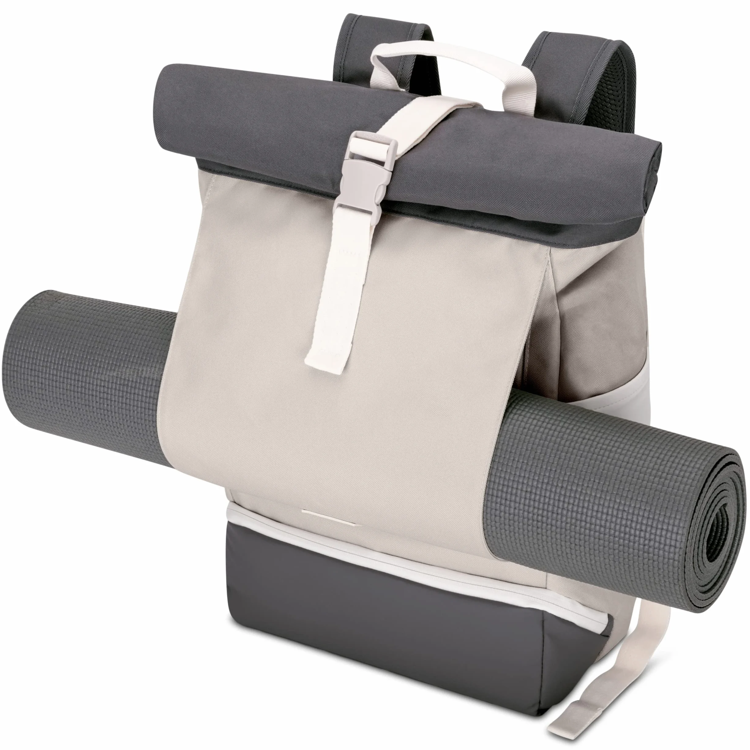 Johnny Urban Plecak Allen Medium 15 l zwijany top z kieszenią na laptopa wodoodporny piaskowy/szary