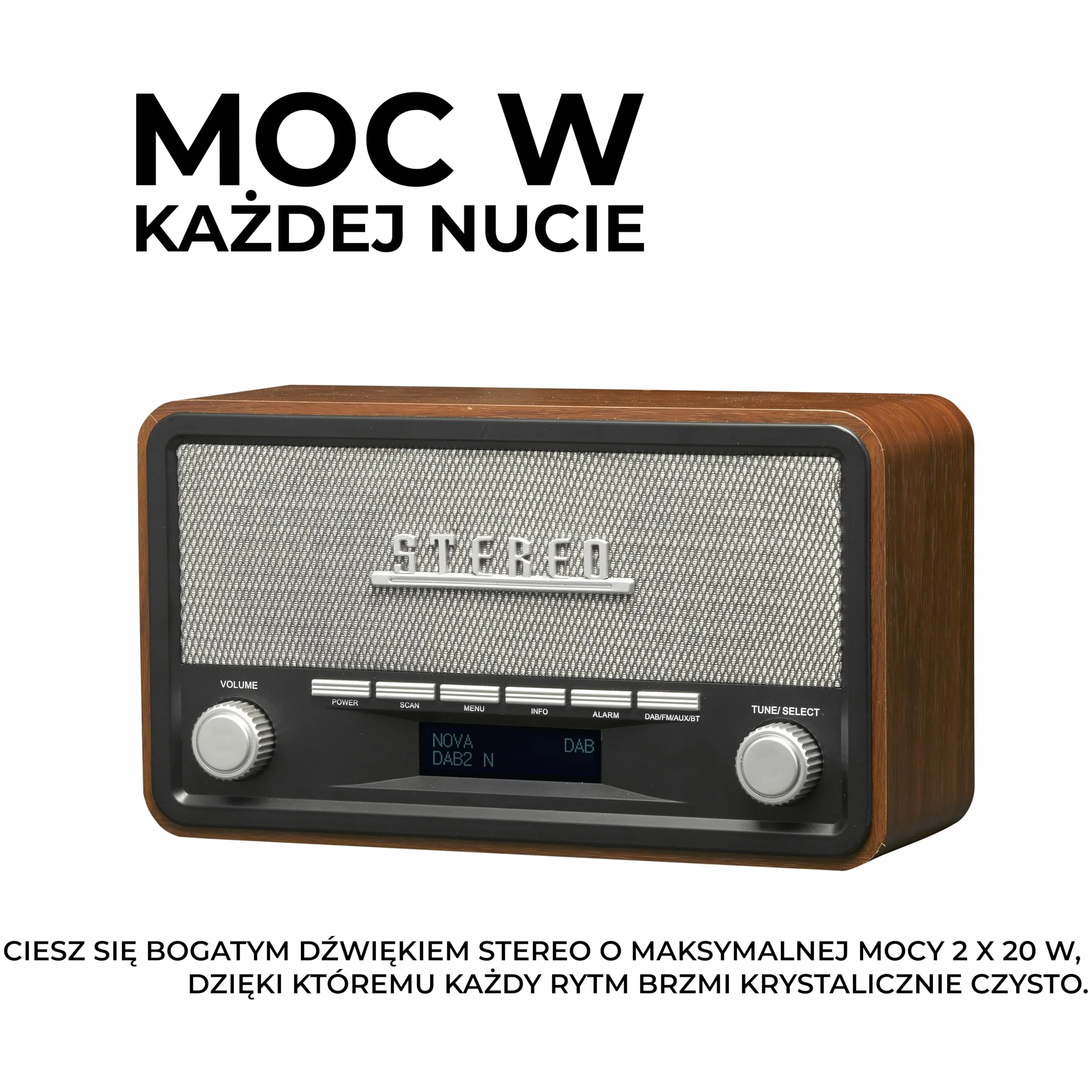 Denver DAB-18 Radio 230 V Brązowy