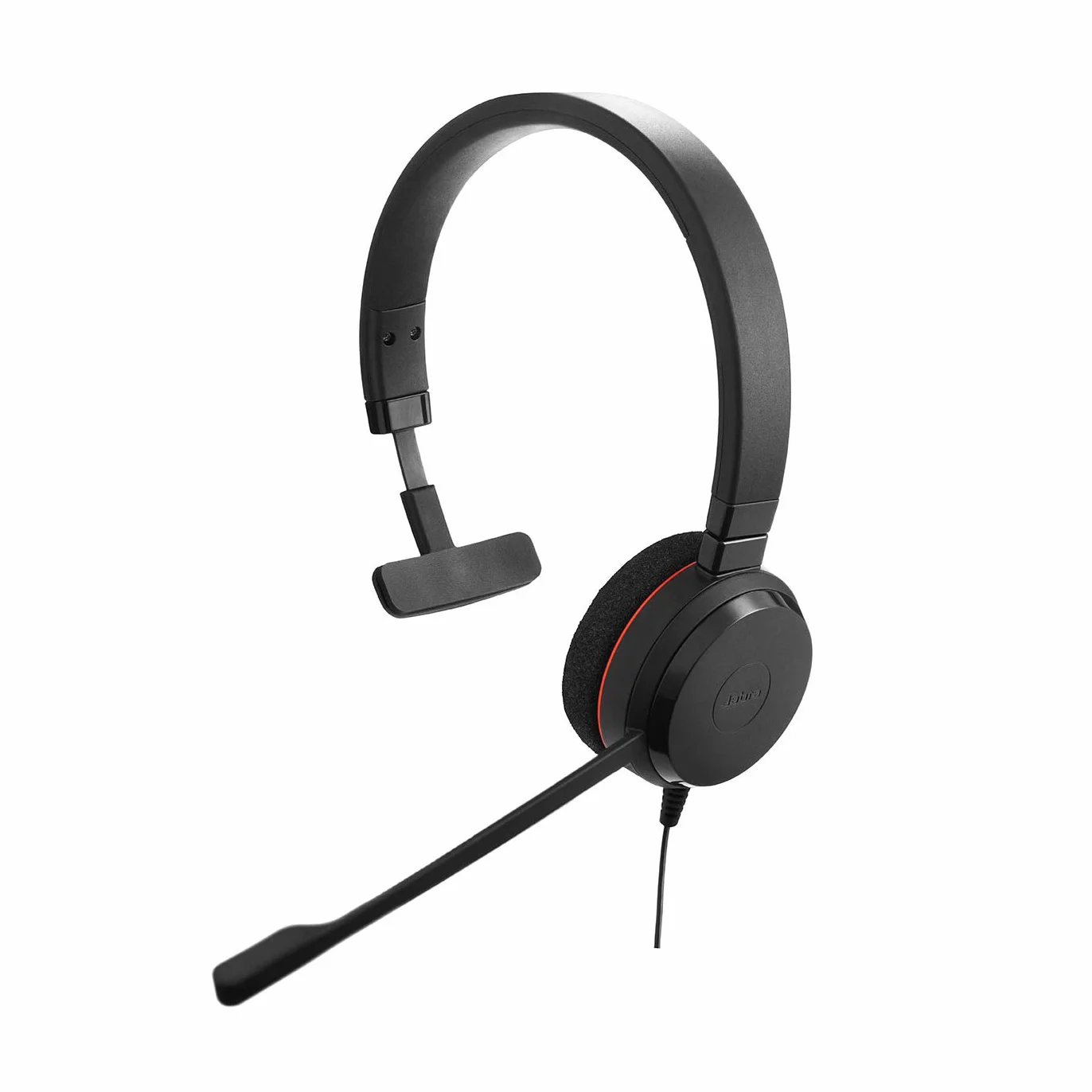Jabra Evolve 20 Mono Headset Microsoft Certified VoIP Headphones Passive Noise Cancellation USB-Cable Controller Black