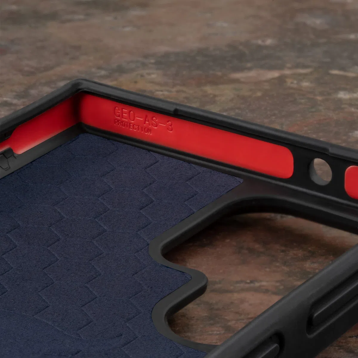 TORRO Skórzane Etui do Samsung Galaxy S23 Ultra – Wysokiej Jakości Skórzane Etui-Portfel z Poziomym Stojakiem i Przegródkami na Karty - Ciemnoniebieski z Czerwonymi detalami