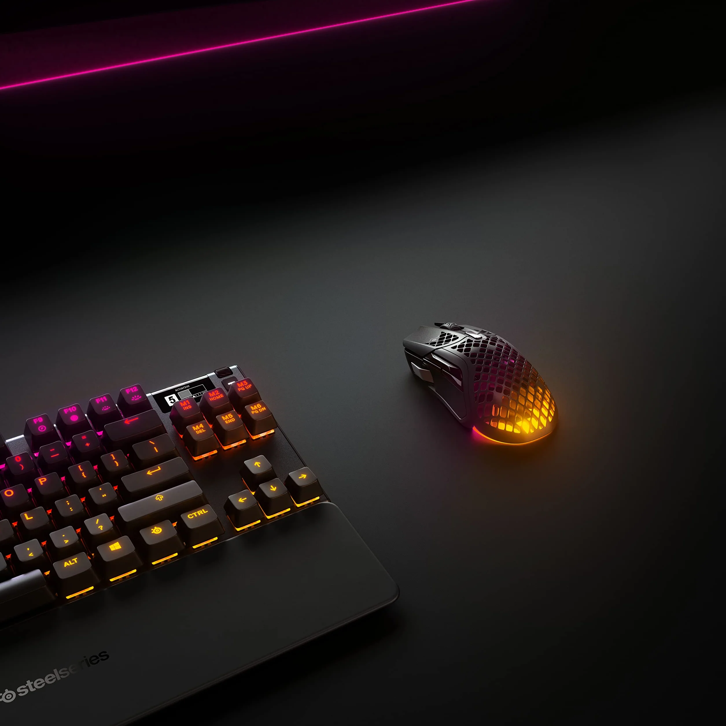 SteelSeries Aerox 5 Wireless Mysz do gier RGB Ultralekka Wodoodporna 9 przycisków Bluetooth 2,4 GHz Sensor TrueMove Air 18K DPI