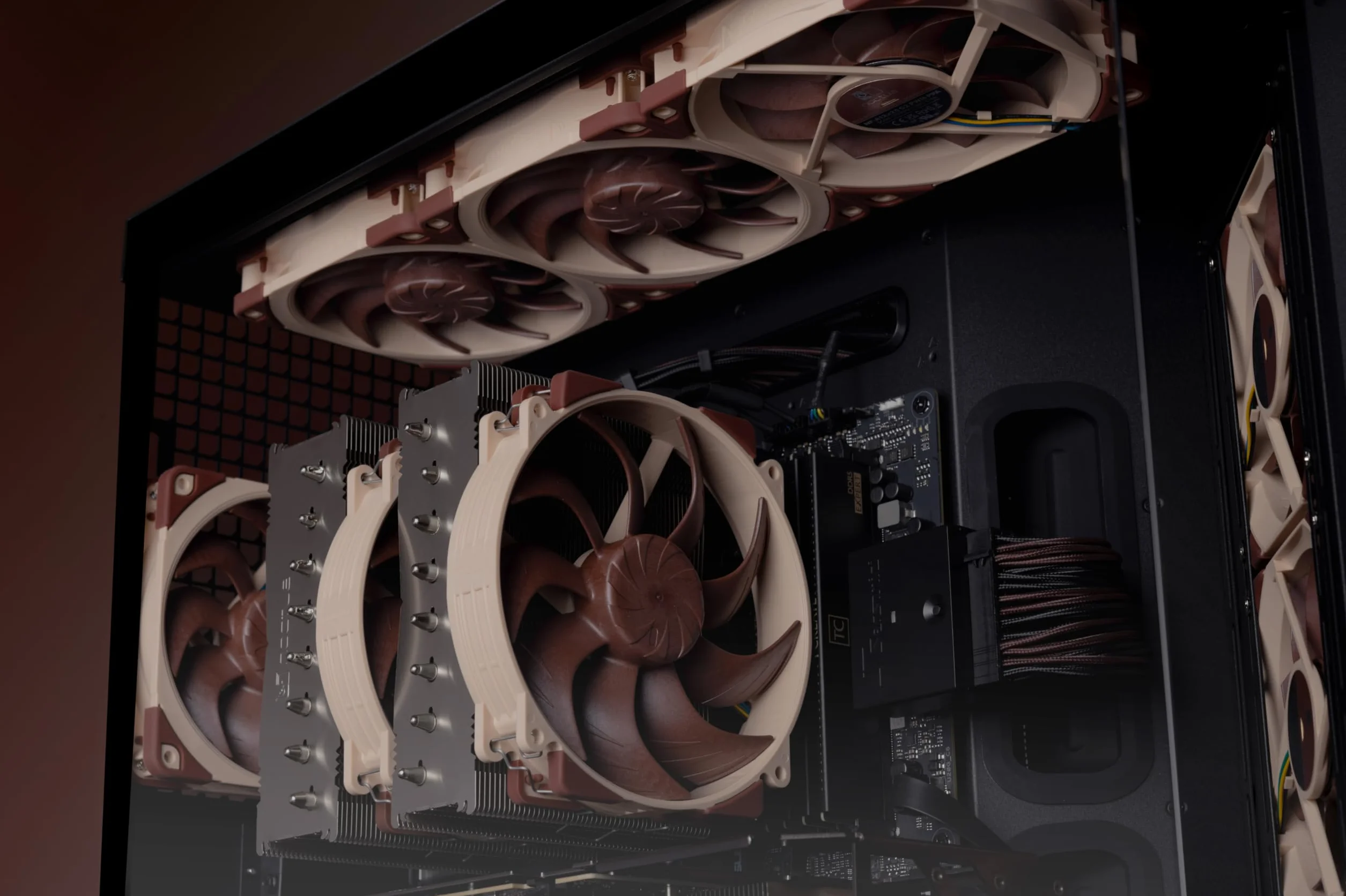 Noctua NF-A12x25 G2 PWM Sx2-PP Zestaw dwuwentylatorowy Push-Pull Brązowy