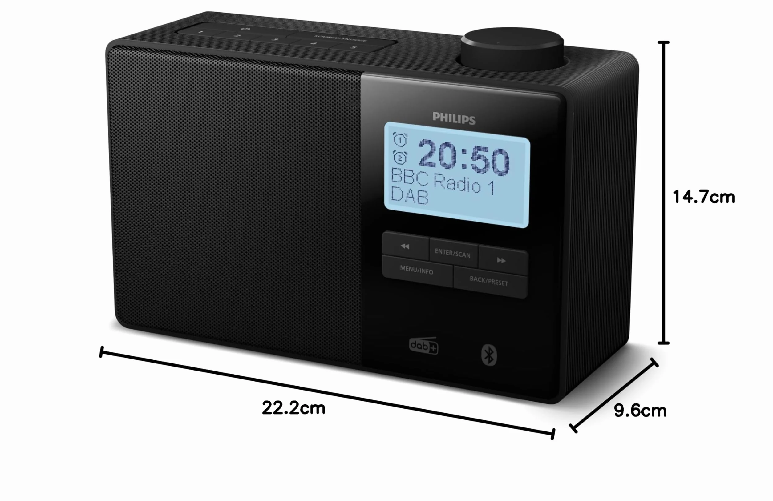 Philips TAR5600 odporne na zachlapanie radio DAB/FM z USB i Bluetooth