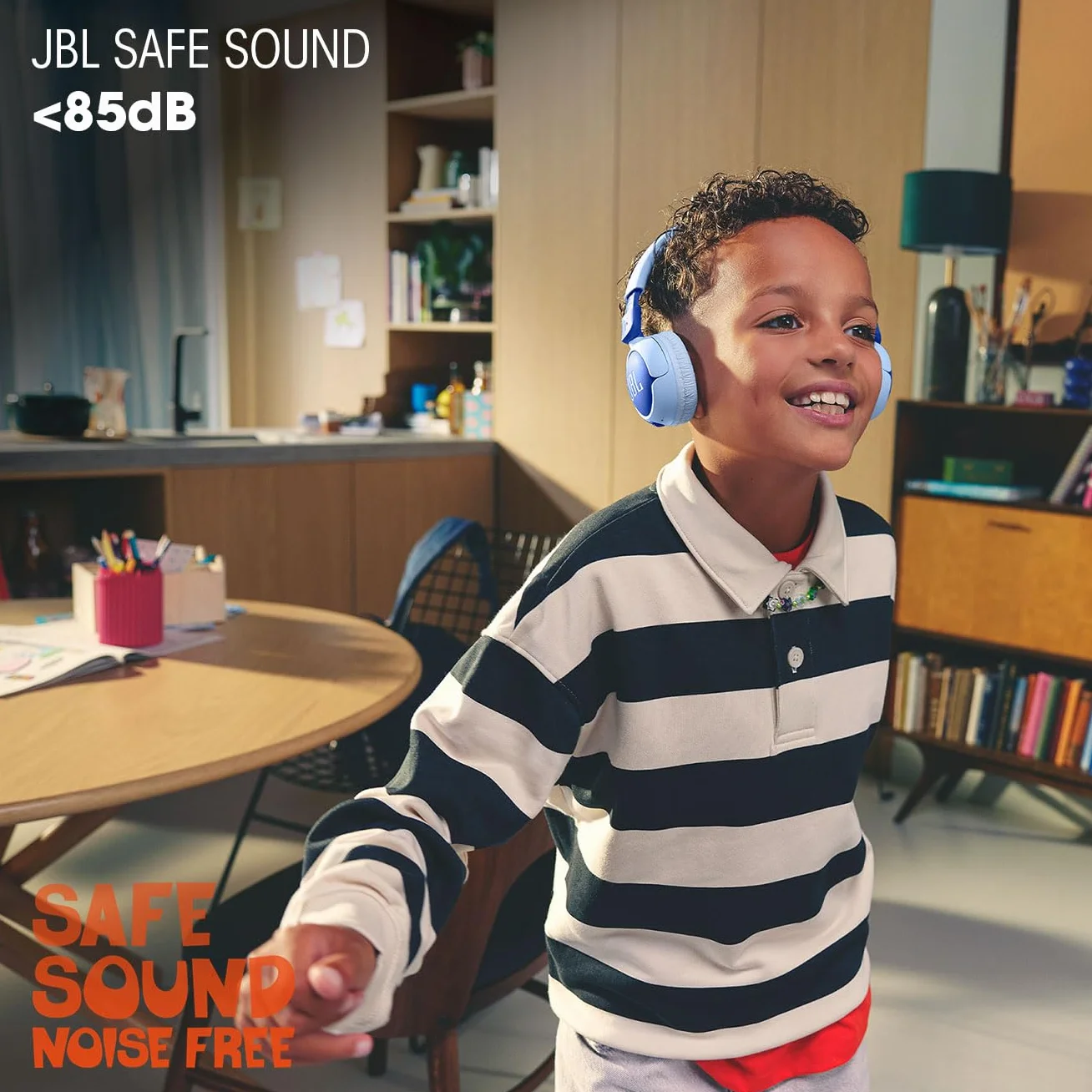 JBL Junior 320 BT Bezprzewodowe Słuchawki Nauszne z Bluetooth dla Dzieci z Wbudowanym Mikrofonem, 50 H Odtwarzania, Ograniczeniem Głośności, Łatwym Sterowaniem i Zestaw naklejek, Zielone