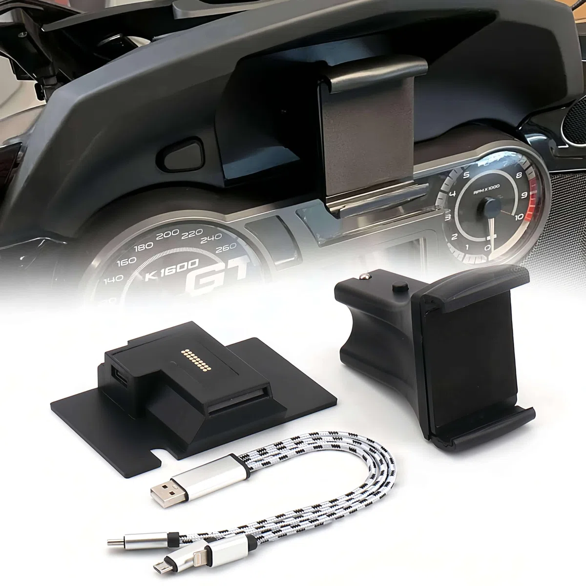 Nowy dla BMW K1600B K1600GT K1600GTL 2011-2020 Motocykl Uchwyt na telefon Odporny na wstrząsy uchwyt na telefon z nawigacją K 1600 B GT GTL 2011-2020