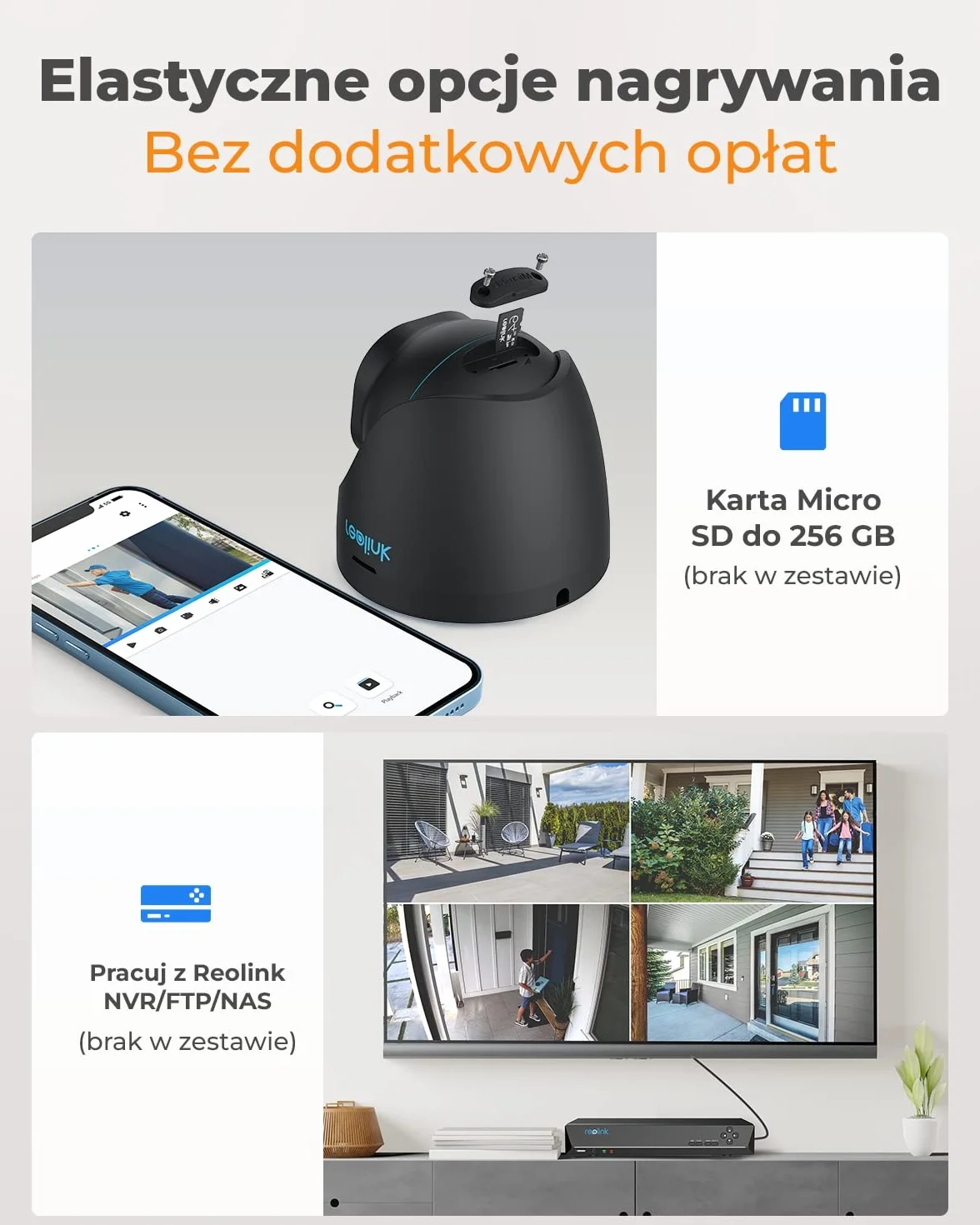 Reolink RLC-820A 4K Ultra HD PoE Kopułowa Kamera IP Zewnętrzna Detekcja Ludzi Pojazdów