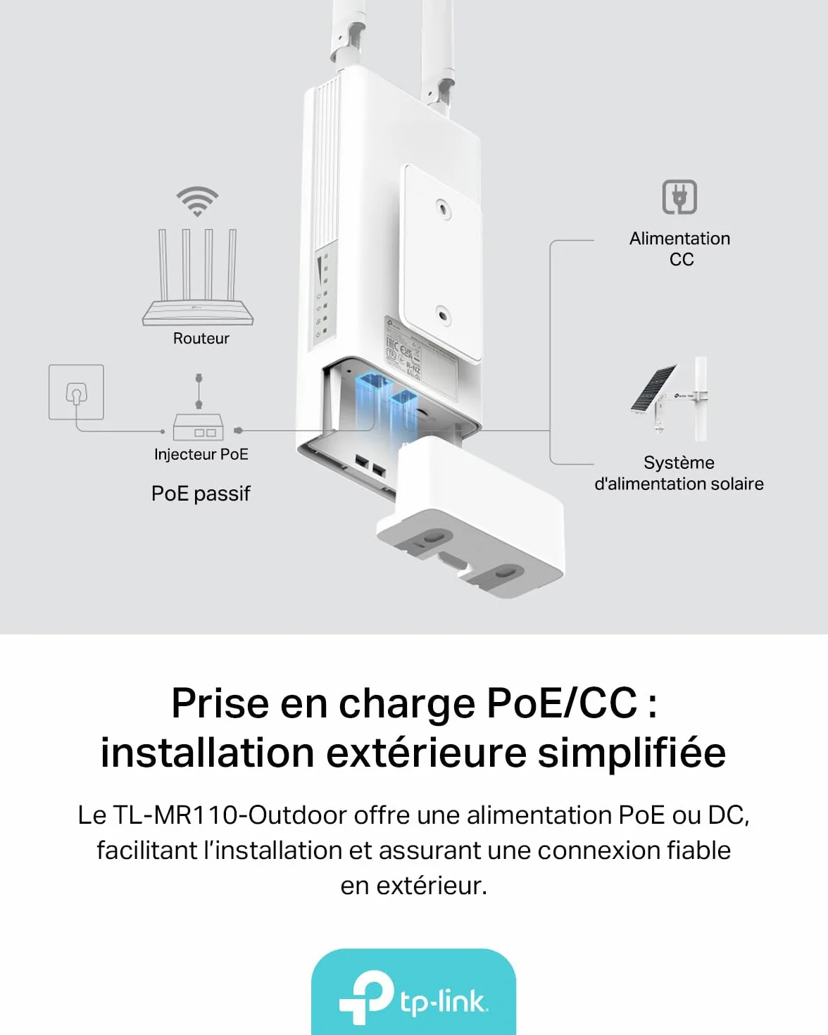 TP-Link TL-MR110-Outdoor Zewnętrzny router WiFi 4G LTE slot na kartę SIM IP65 PoE
