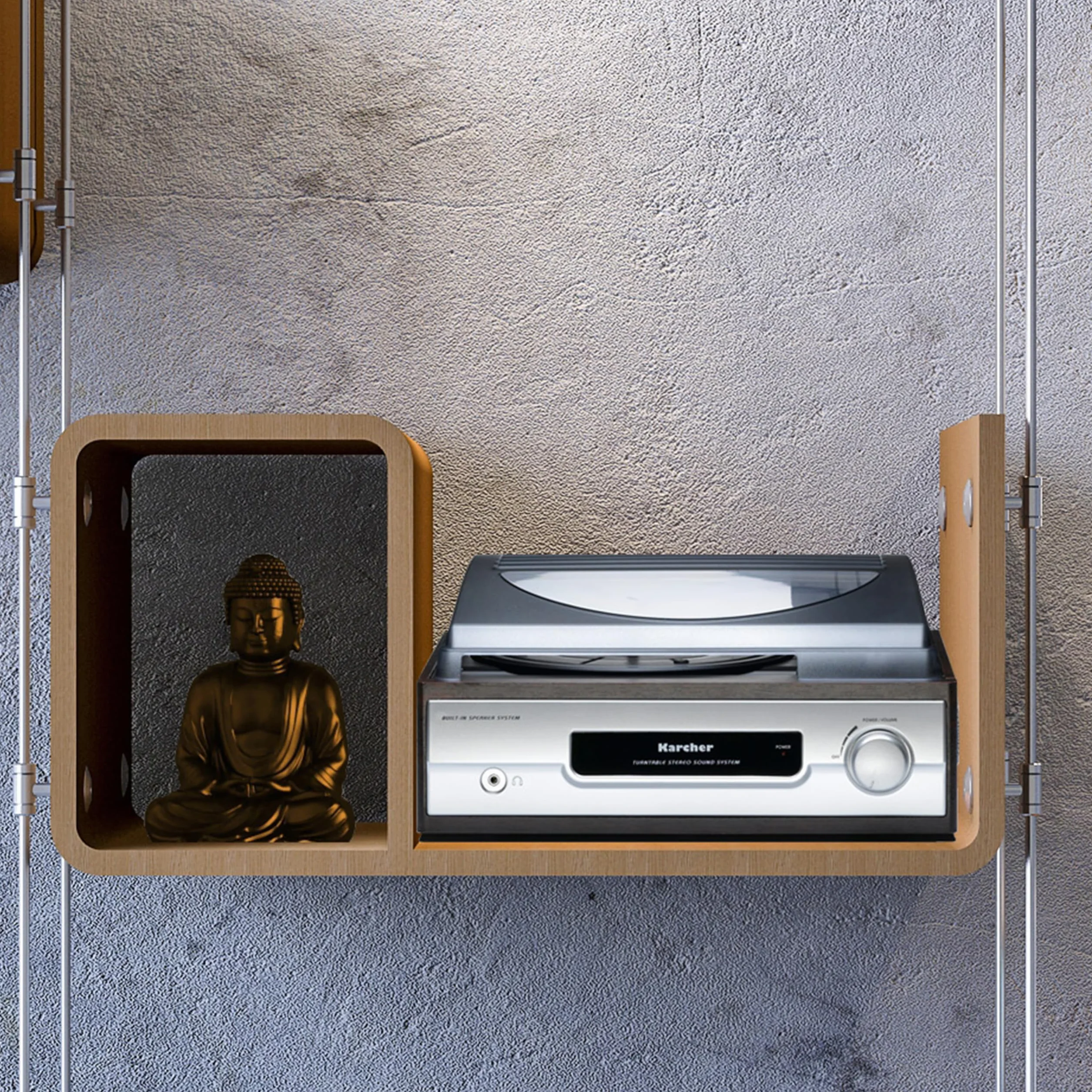 Kärcher KA8050 Gramofon z Wbudowanymi Głośnikami, Wielokolorowy, 28.8 x 31.7 x 14.3 cm