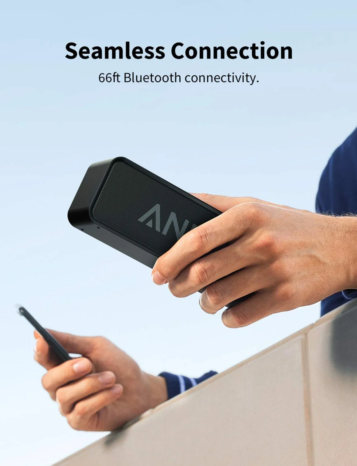 Ulepszony głośnik Bluetooth Soundcore firmy Anker, wodoodporność IPX5, dźwięk stereo, bateria wystarczająca na 24 godziny, kompaktowy głośnik bezprzewodowy do iPhone'a, Samsunga i innych urządzeń