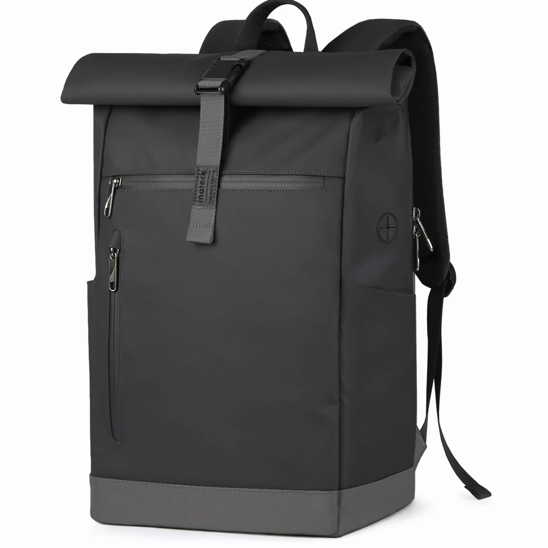 Inateck Plecak na laptopa 43 cm Roll Top antykradzieżowy odporny na zachlapanie czarny