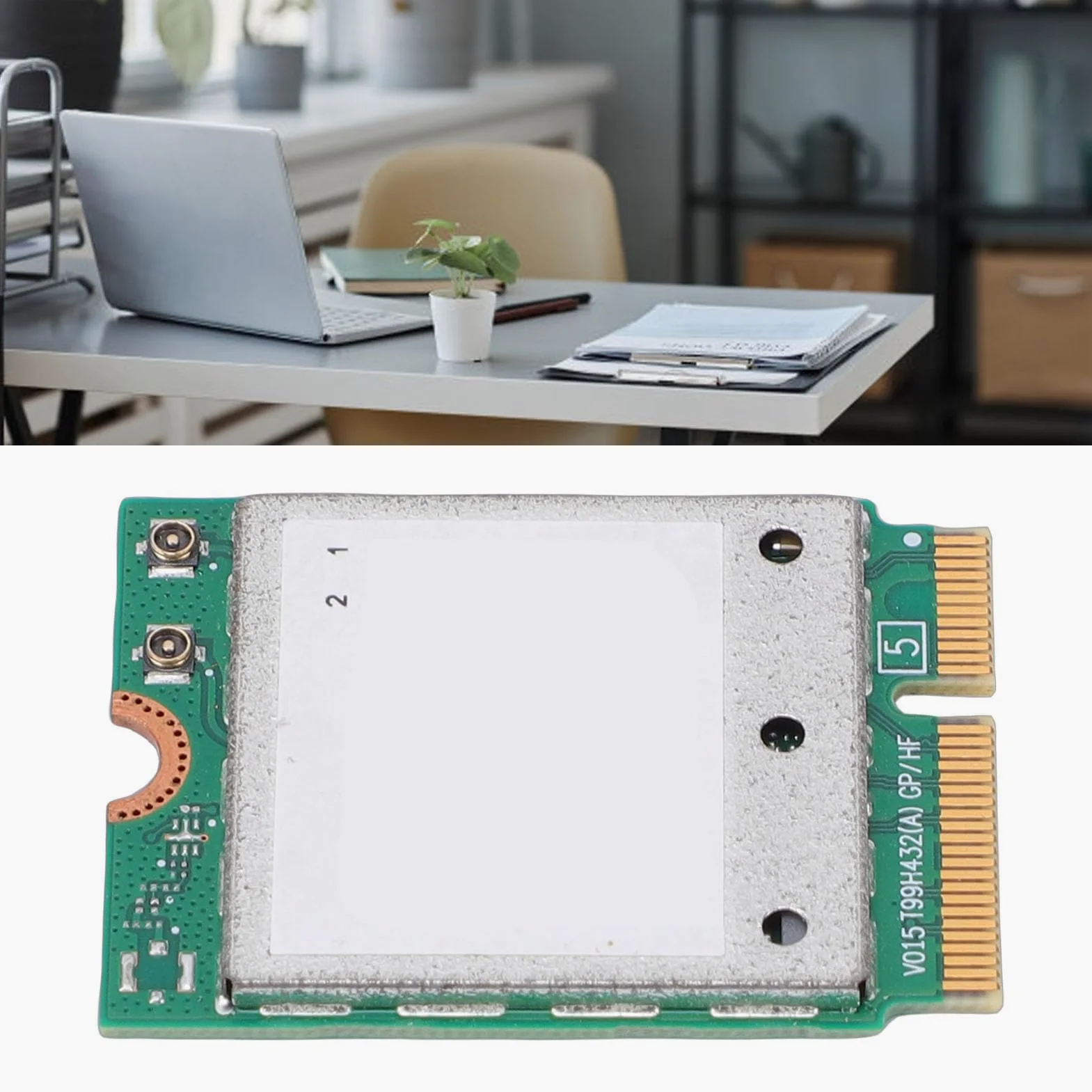 Karta Sieciowa QCNCM865 WiFi 7, Trójzakresowy Adapter Bezprzewodowy 5,8 Gb/s M.2 NGFF, moduł 6 GHz 5G 2,4G do Laptopa PC