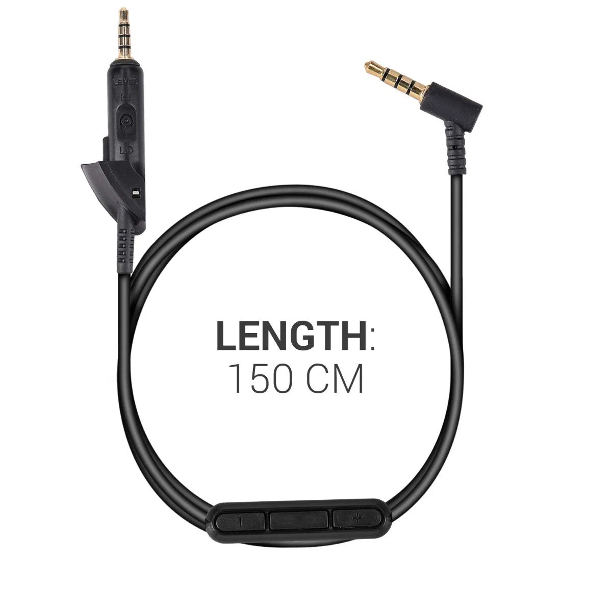 kwmobile Kabel do słuchawek dla Bose QuietComfort 15 - Kabel zapasowy 150 cm z mikrofonem i regulatorem głośności - 3,5mm wtyczka