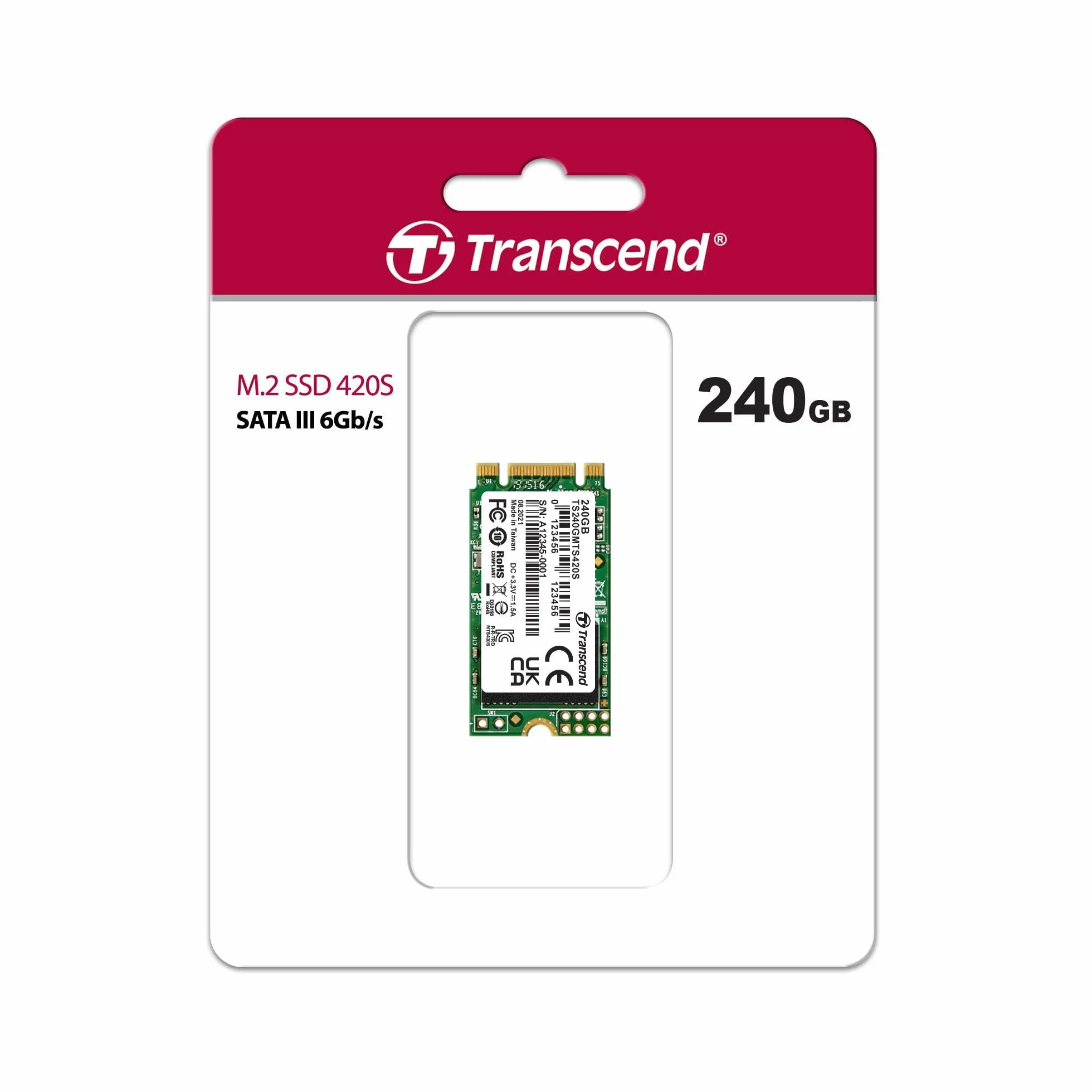 Transcend MTS420S 240 GB M.2 2242 SATA SSD 3D TLC