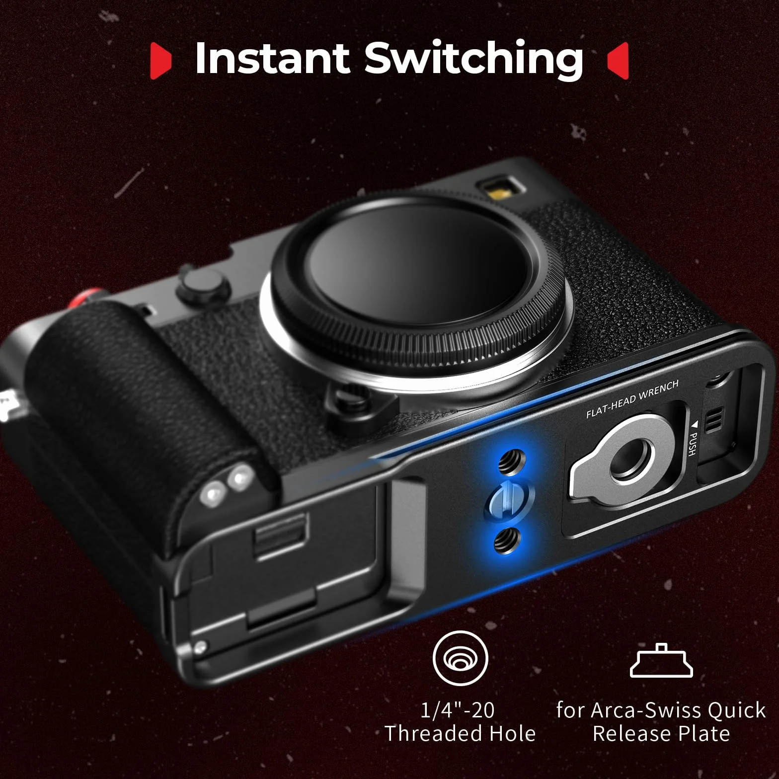 SMALLRIG Uchwyt X-E5 L-Shape do FUJIFILM Arca Szybki Montaż 1/4"-20 Czarny