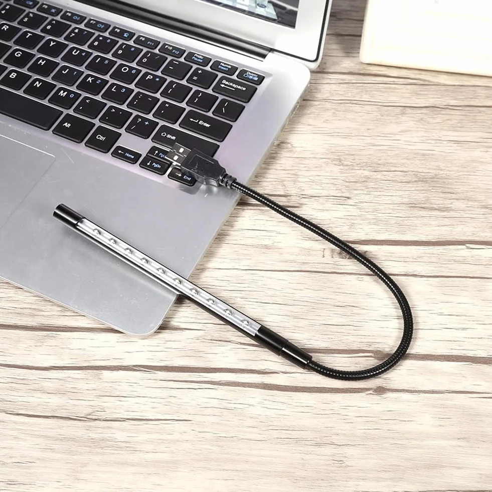Lampka do czytania i klawiatury USB, elastyczne oświetlenie LED USB, elastyczna lampa do laptopa, USB LED, złącze USB, lampka do czytania, lampa komputerowa, elastyczna lampka do czytania