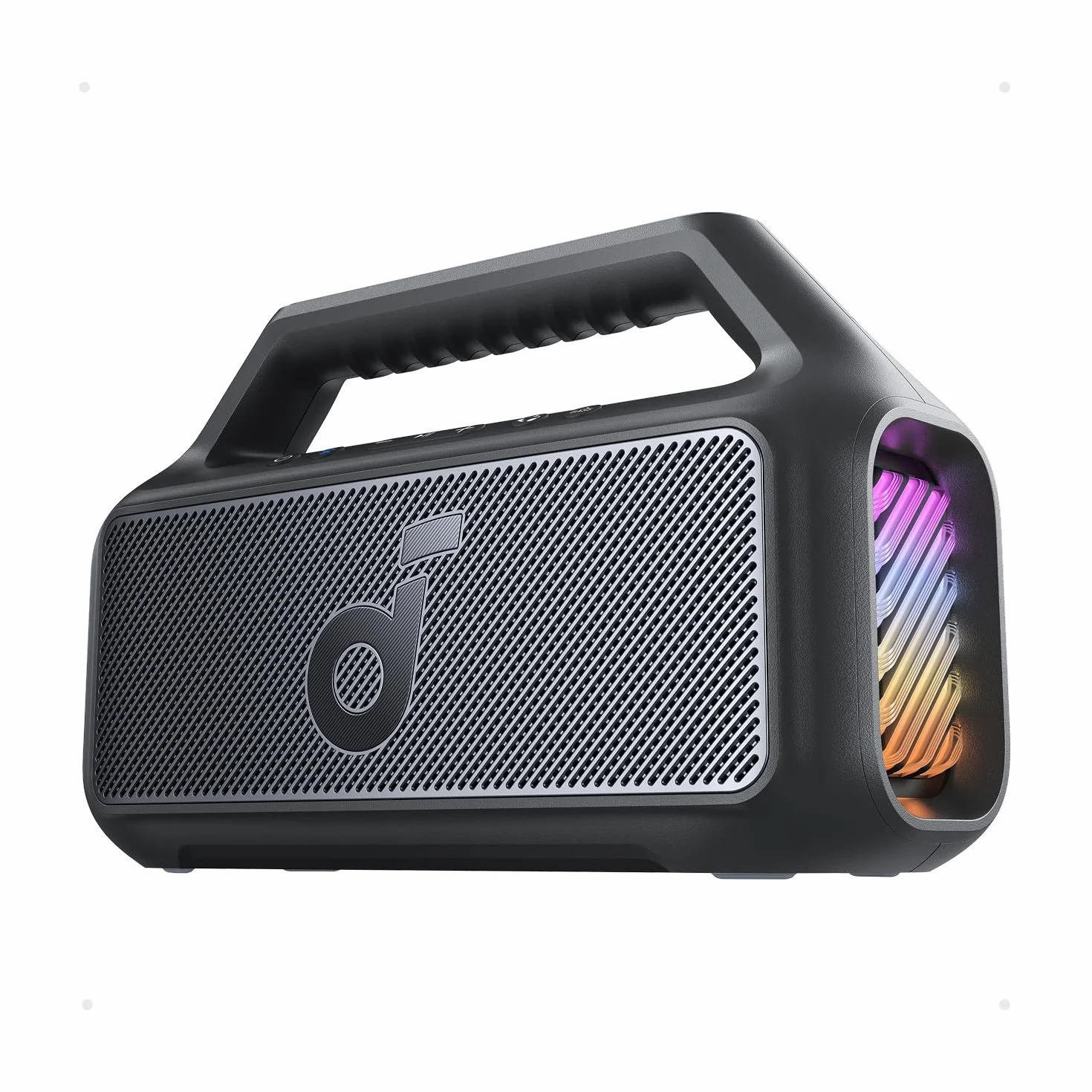 soundcore Boom 2 Głośnik zewnętrzny(odnowiony),80W,Subwoofer, BassUp 2.0, Czas odtwarzania 24 godz,Wodoodporność IPX7, Pływający,Światła RGB,USB-C,Niestandardowy korektor, Bluetooth 5.3