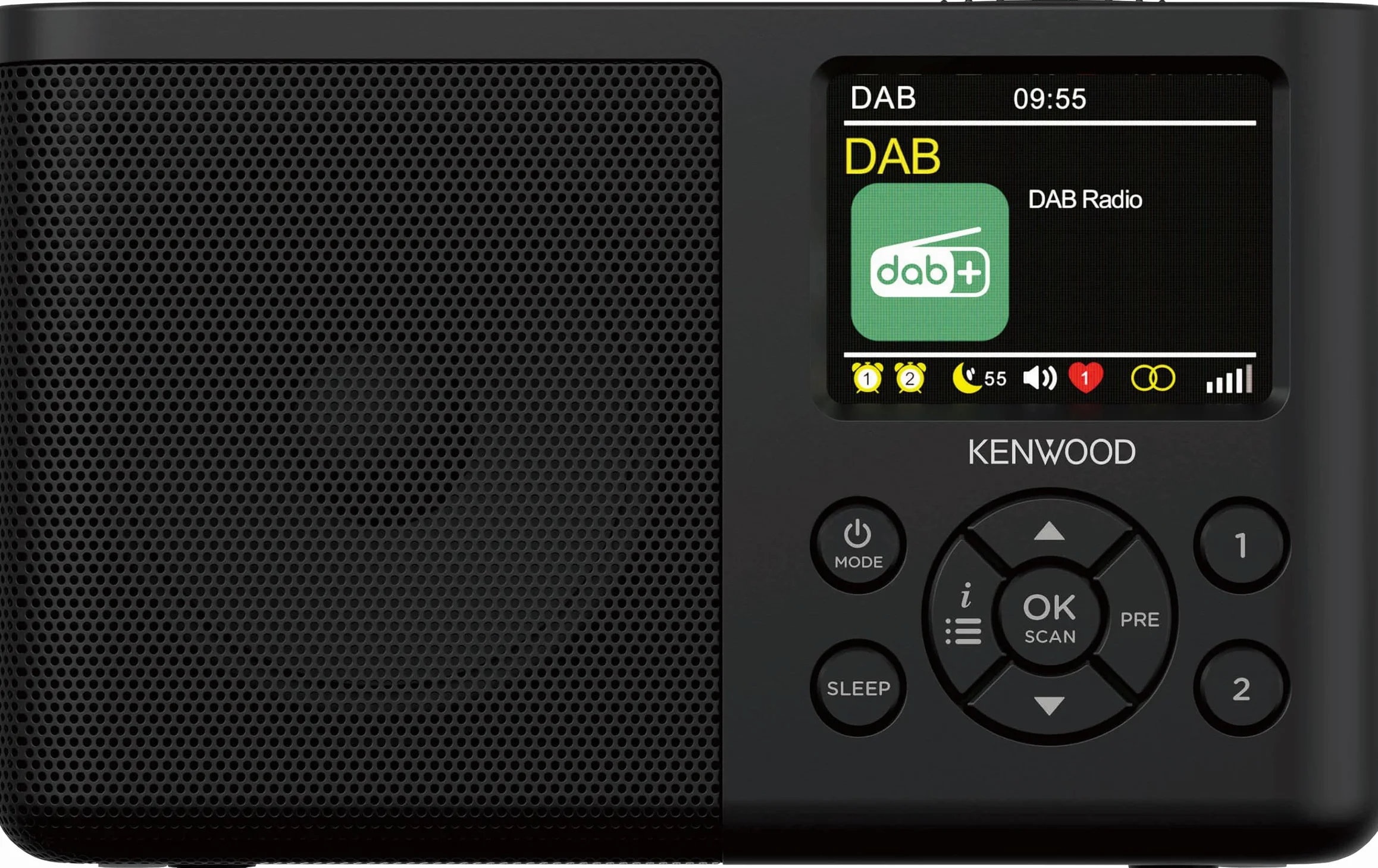 Kenwood CR-M33DAB-B przenośne radio DAB+ z Bluetooth, wbudowany akumulator litowo-jonowy i kolorowy wyświetlacz 6,1 cm, złącze ładowania USB-C, wyjście słuchawkowe (stereo), czarne