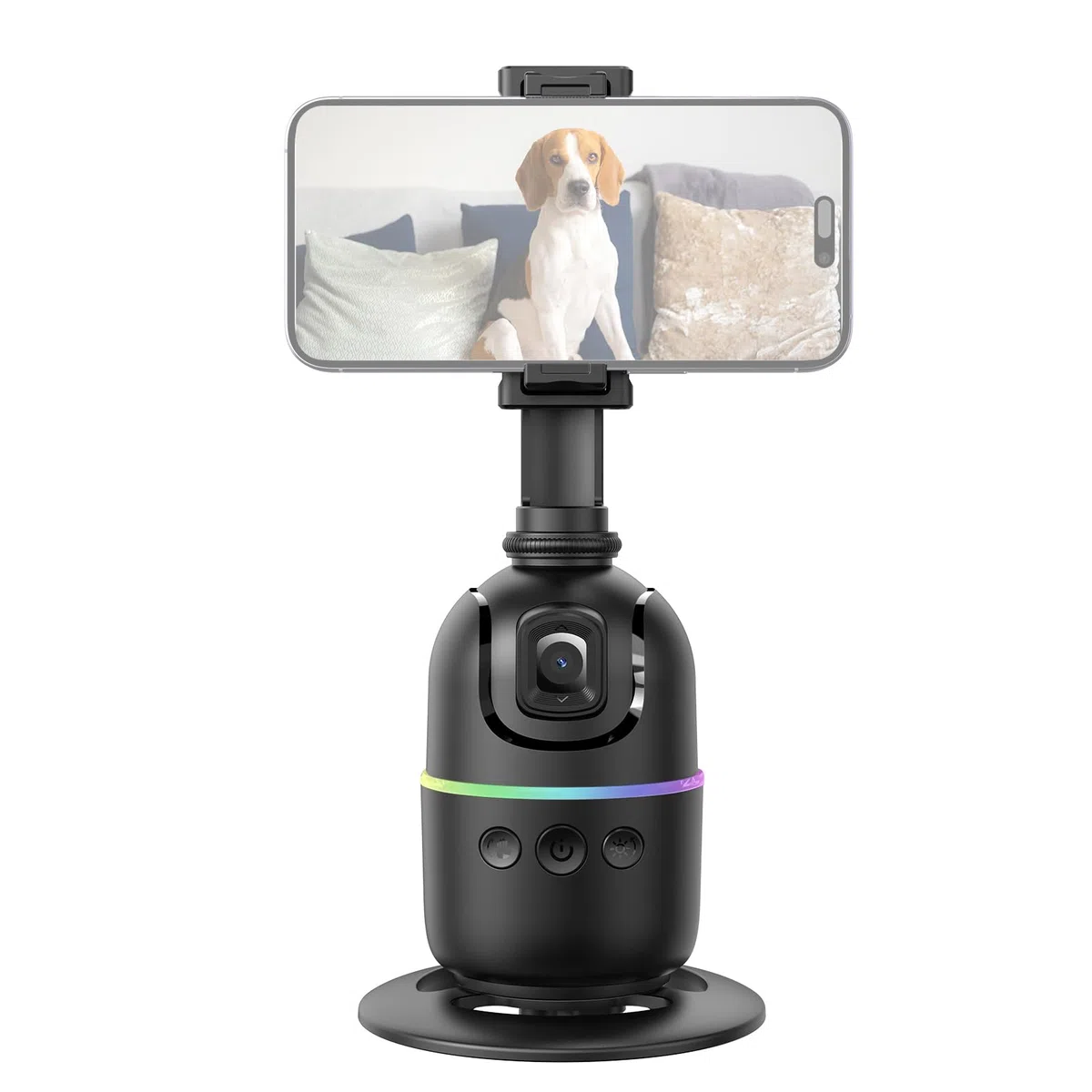 Andoer Automatyczny gimbal do śledzenia twarzy 360 °, automatyczny uchwyt na telefon, inteligentny stabilizator gimbal do selfie, robot kamerzysta ze sterowaniem gestami i