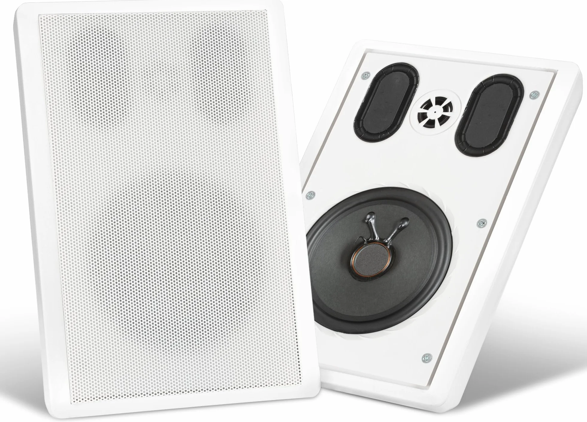 Pronomic FLS-540E WH płaski panel głośników naściennych, para (głośniki płaskie HiFi, 2-drożne pudełko, 5,25"/133 mm woofer, 1,2"/30 mm Tweeter, 30/60 W (RMS/Peak), przyłącze zacisku biegunowego