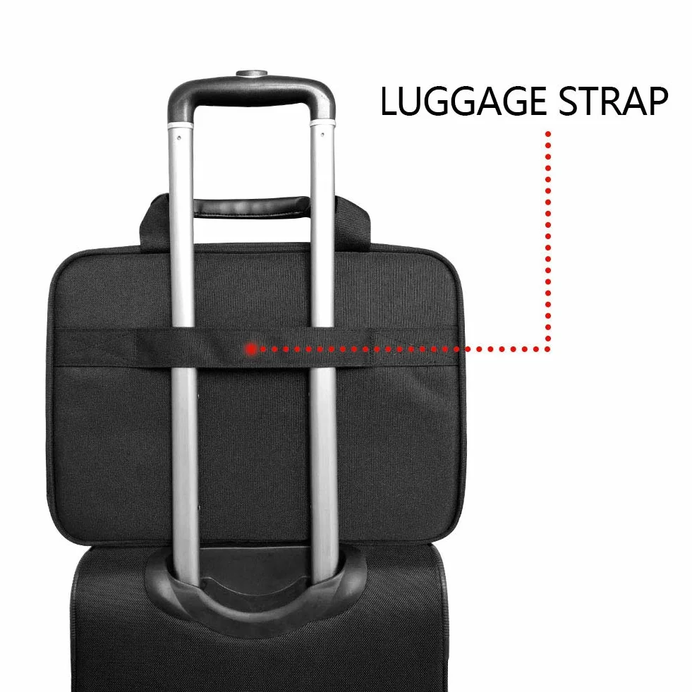 KROSER Torba na laptopa 15.6 cala biznesowa wodoodporna z kieszeniami RFID czarny czerwony
